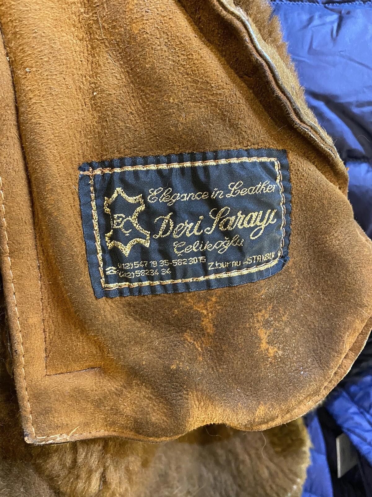 Other Vintage Deri Sarayi Shearling Lambskin Suede Fur Trim Jacket Size M / US 6-8 / IT 42-44 - 12 Thumbnail