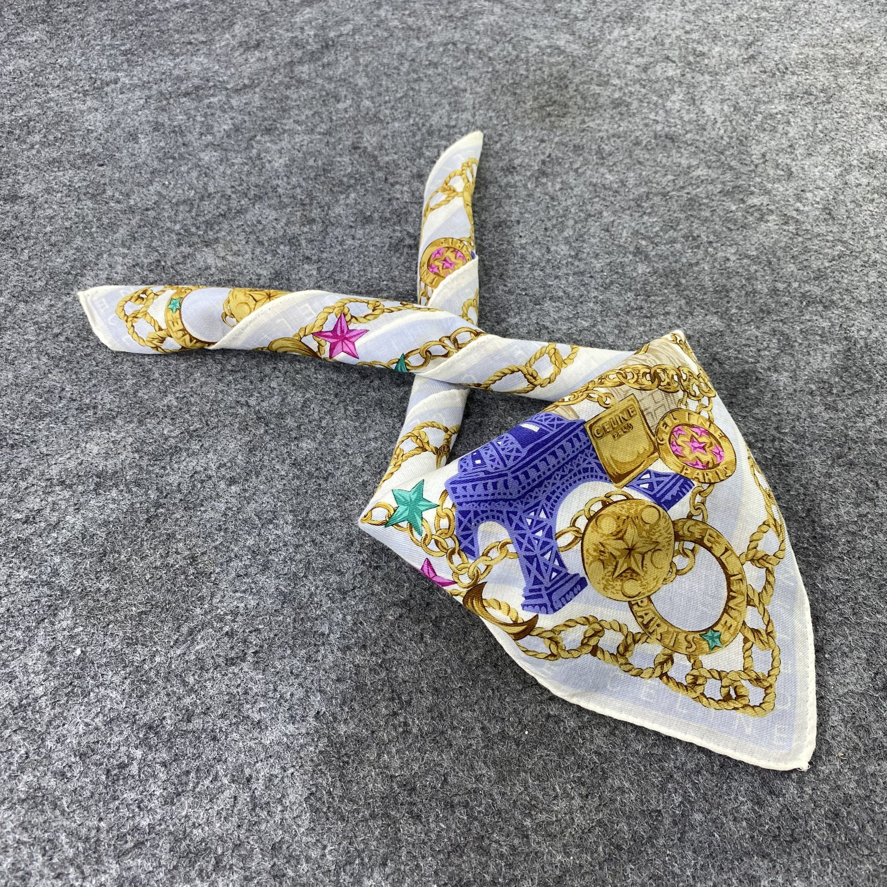 Celine × Vintage Celine Handkerchief / Bandana / Neckerchief-B1245 Size ONE SIZE - 1 Thumbnail