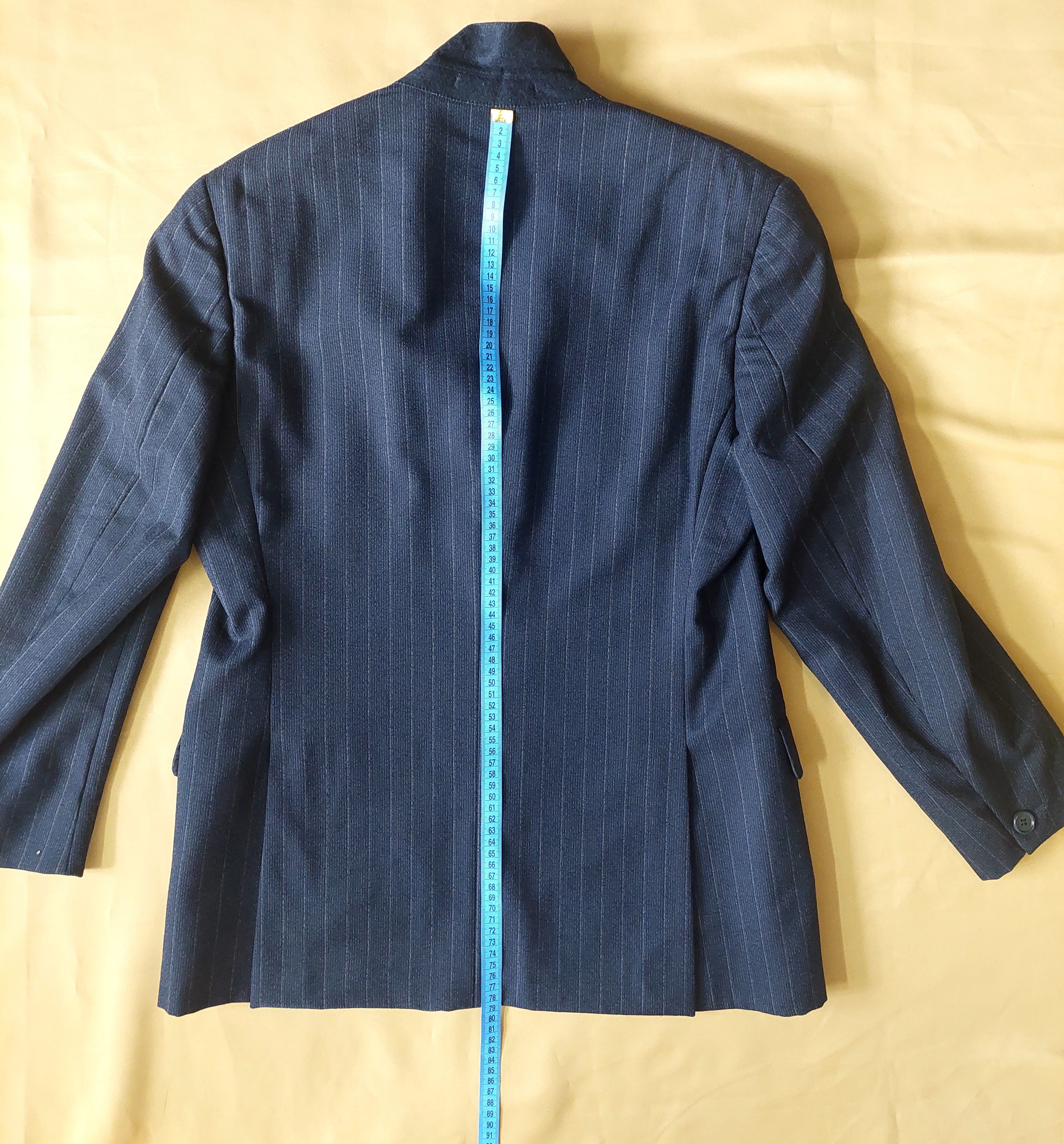 Romeo Gigli Romeo Gigli Wool Blazer Navy Pinstripe 90s Mens Size 50 IT Size 50R - 19 Thumbnail