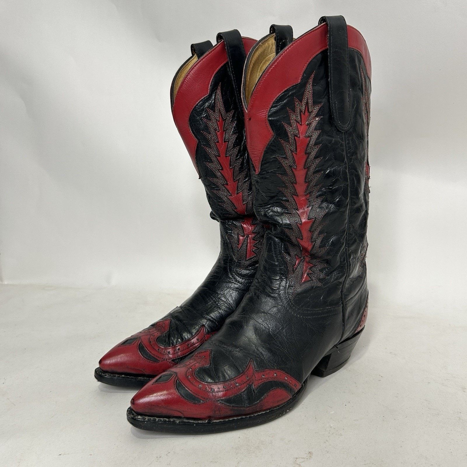 Tony Lama Tony Lama Classic 3866 Firewalker Cowboy Boots “Black Red” Size US 8 / EU 41 - 3 Thumbnail
