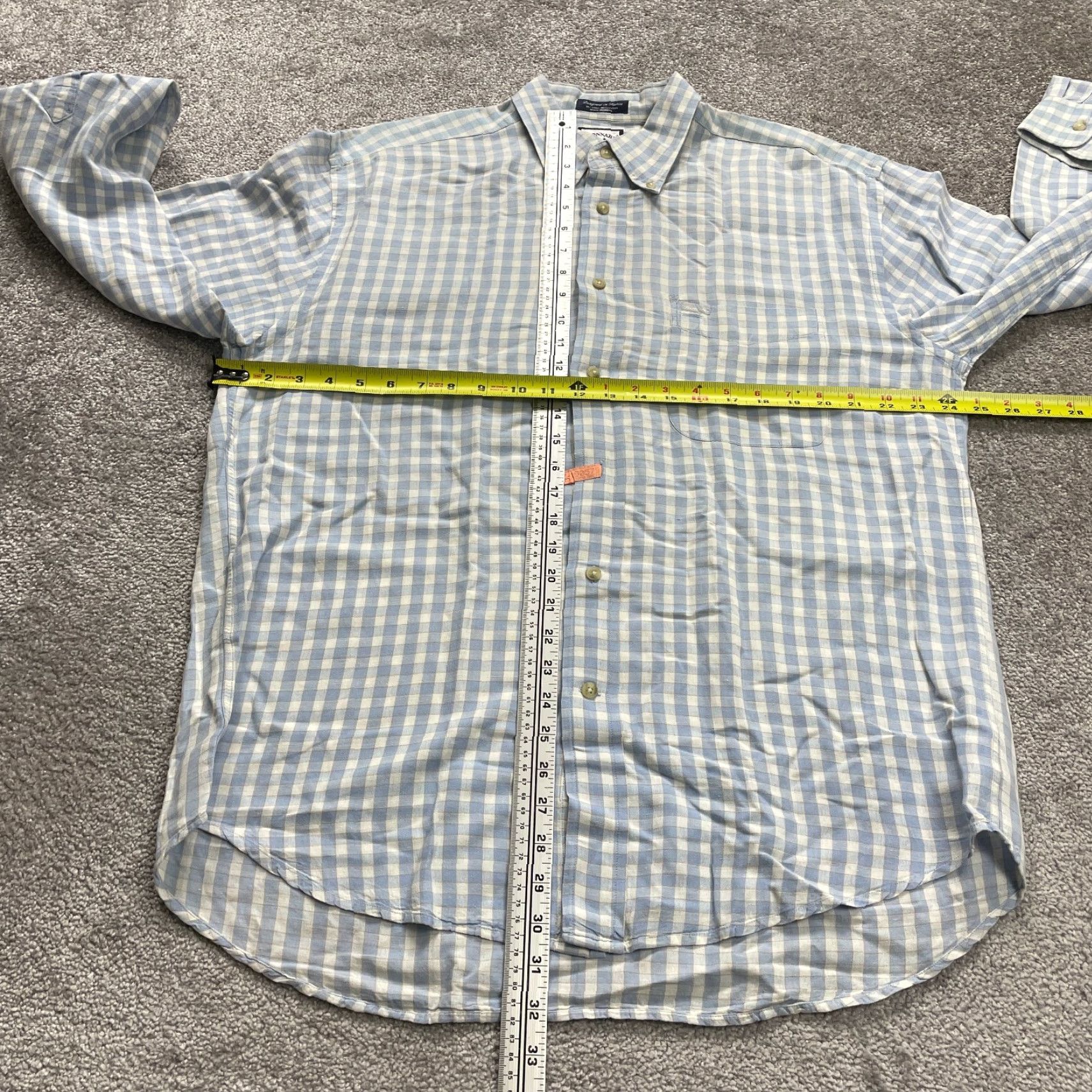 Faconnable VINTAGE Faconnable Shirt Mens Large Blue Check Button Down Long Sleeve Work Casual Top Size L / US 10 / IT 46 - 5 Thumbnail