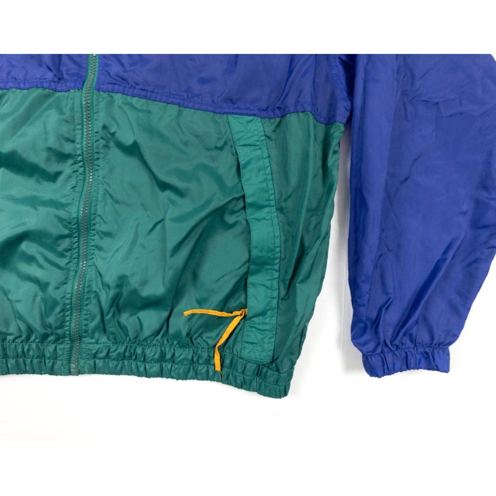 Vintage VINTAGE Swingster Jacket Windbreaker Adult Large Blue Green Nylon Hooded VTG Size US L / EU 52-54 / 3 - 3 Thumbnail