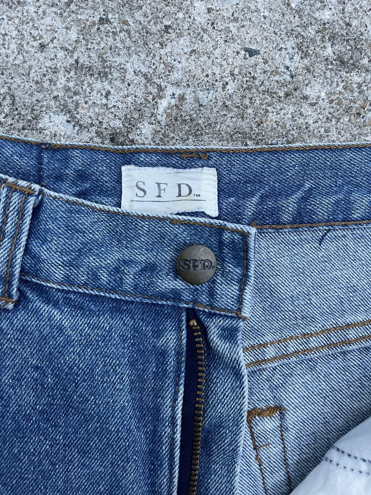 Japanese Brand 🔥 SFD Japanese Distressed Denim Streetwear W30🔥 Size US 30 / EU 46 - 7 Thumbnail