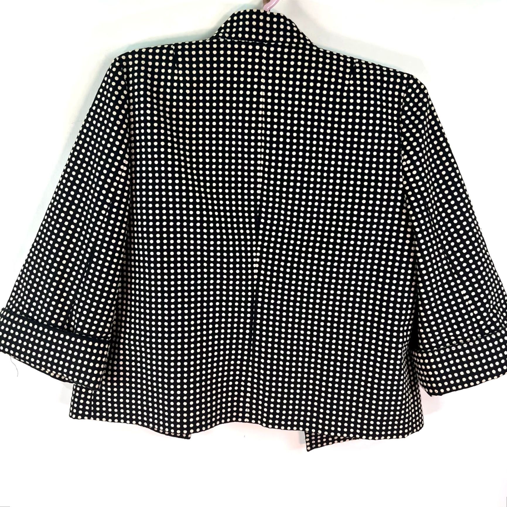 Vintage VINTAGE Josephine Blazer Jacket Polka Dot 3/4 Sleeve Women Size 8 Brown 90s Classic, Lined Pockets Mens? Size M / US 6-8 / IT 42-44 - 5 Thumbnail