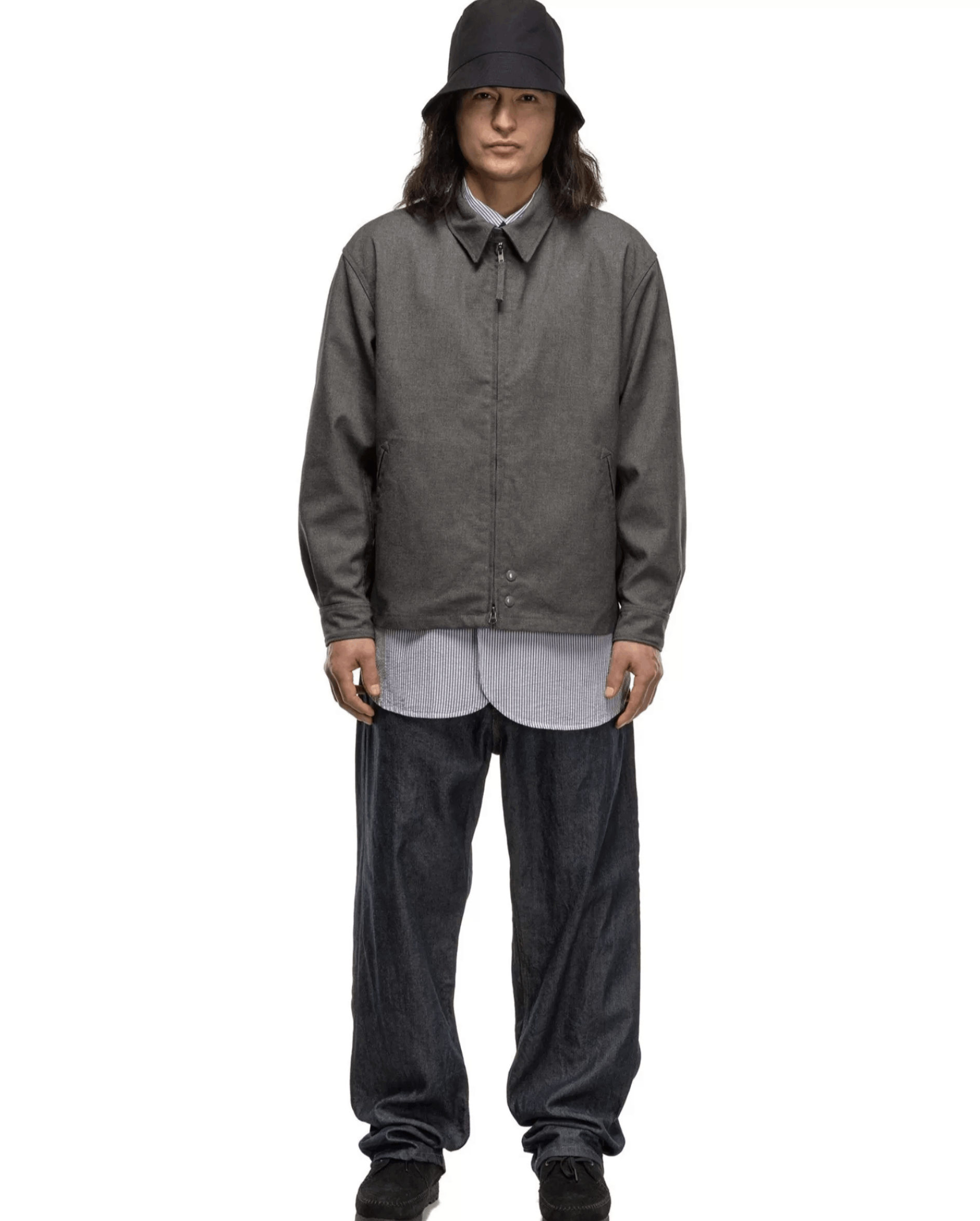 Engineered Garments ENGINEERED GARMENTS CLAIGTON JACKET PC HOPSACK GREY - M Size US M / EU 48-50 / 2 - 9 Thumbnail