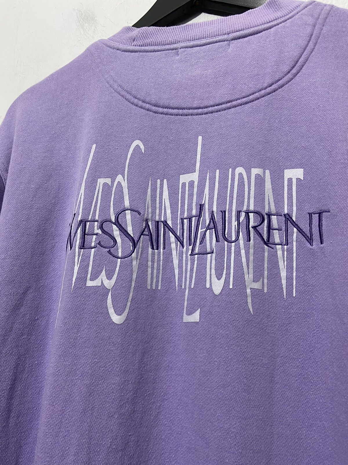 Vintage × Yves Saint Laurent YSL Logo Embroidered Speel Out Sweatshirt Size US L / EU 52-54 / 3 - 16 Thumbnail