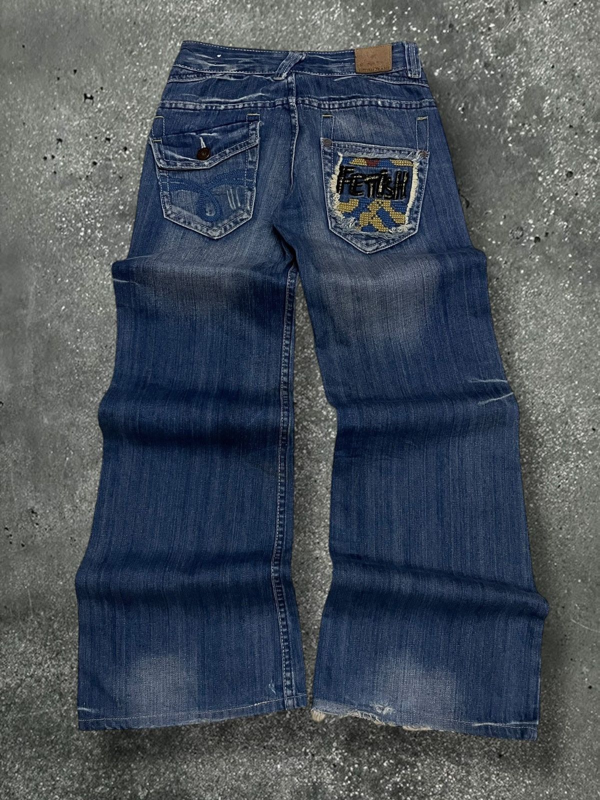 Designer × Japanese Brand × Vintage Vintage 1990s Japan Designer Fetish Baggy Y2K Style Denim Size US 26 / EU 42 - 8 Thumbnail