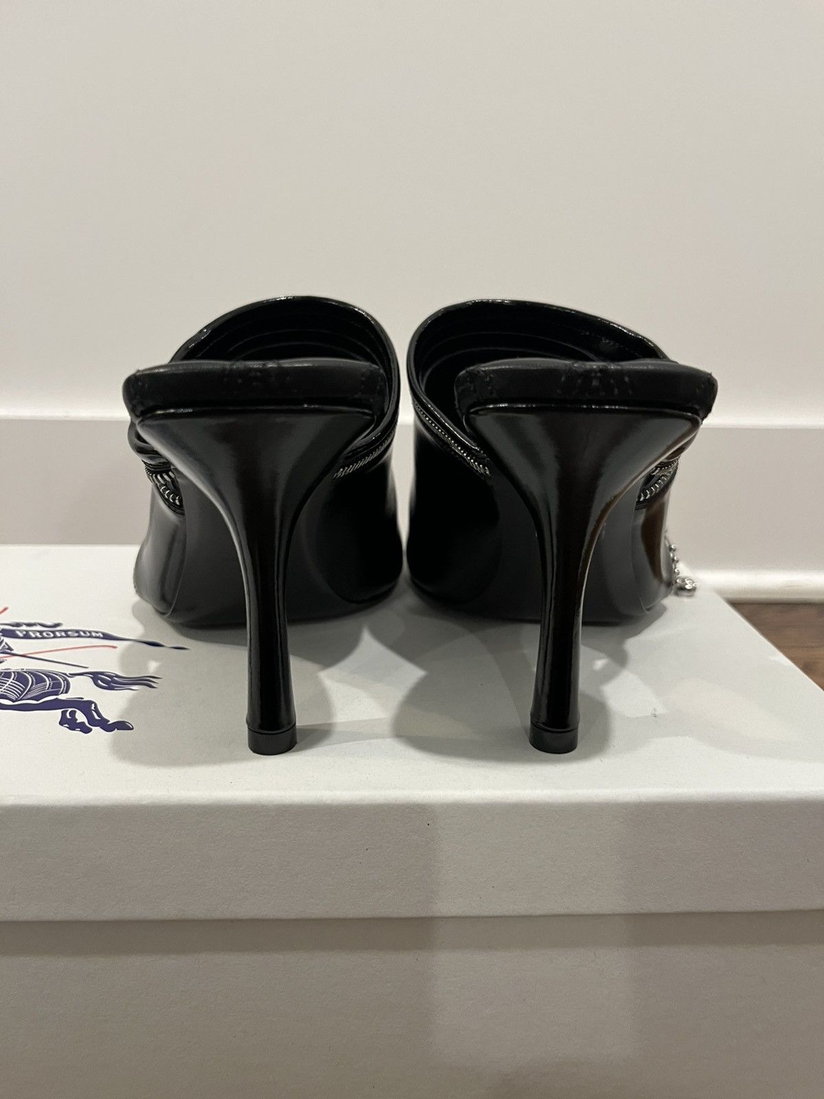 Burberry Burberry Leather Peep Sandals Size US 7 / IT 37 - 21 Thumbnail