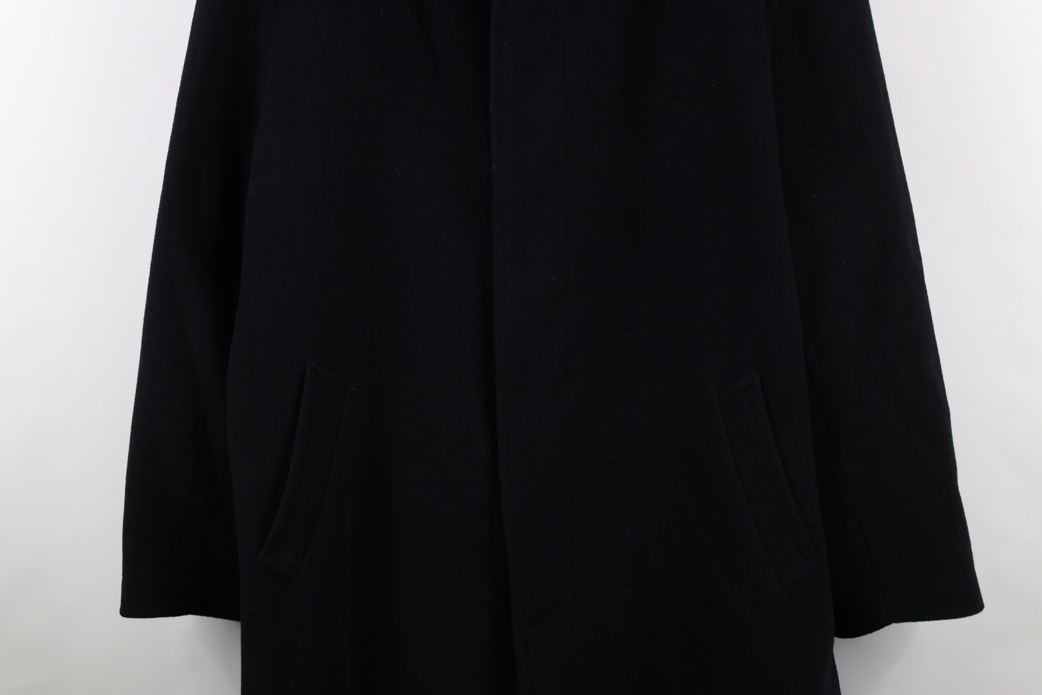 Vintage Vintage 90s Streetwear Collared Button Overcoat Jacket Black Size US XL / EU 56 / 4 - 3 Thumbnail