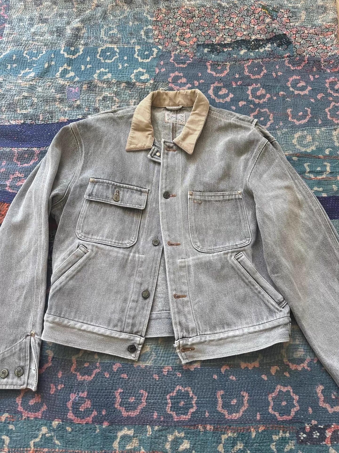 RRL Ralph Lauren RRL 80s Corduroy Panel Short Wide Jacket Wht Label Size US M / EU 48-50 / 2 - 1 Thumbnail
