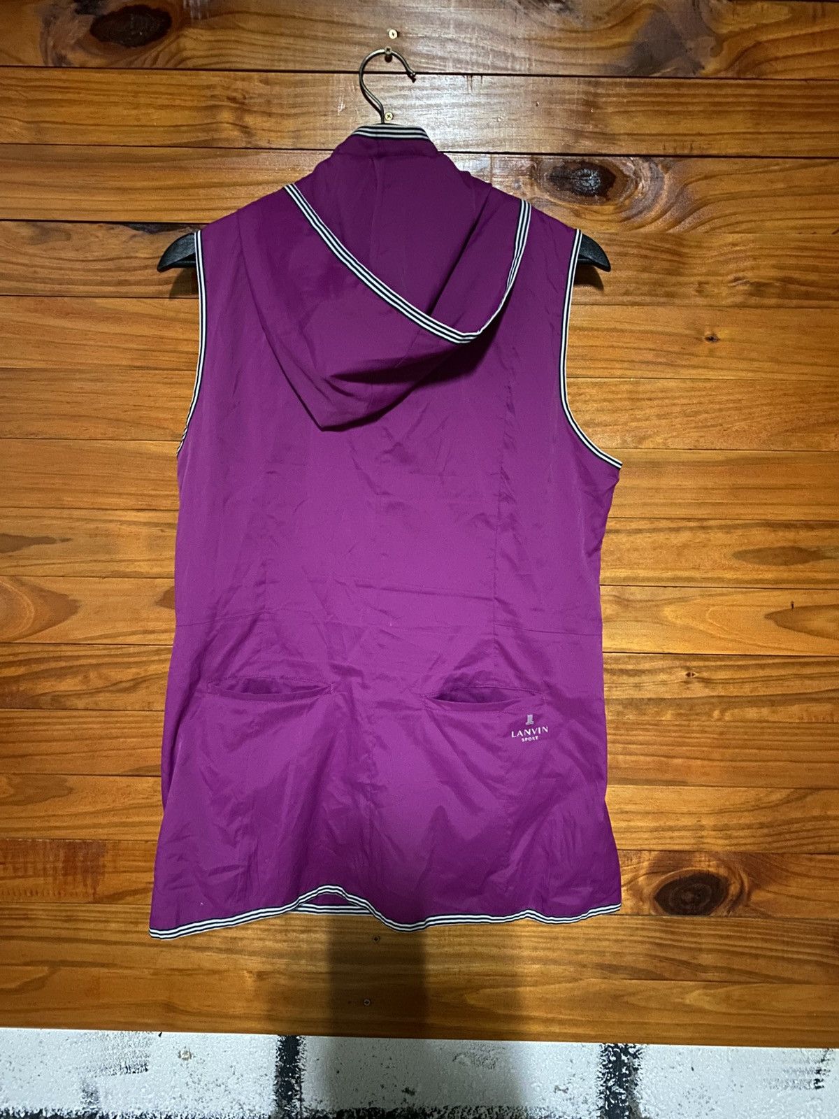 Lanvin 🧥 Lanvin Sport Sleeveless Hooded Vest | Magenta Windbreaker Size M / US 6-8 / IT 42-44 - 7 Thumbnail
