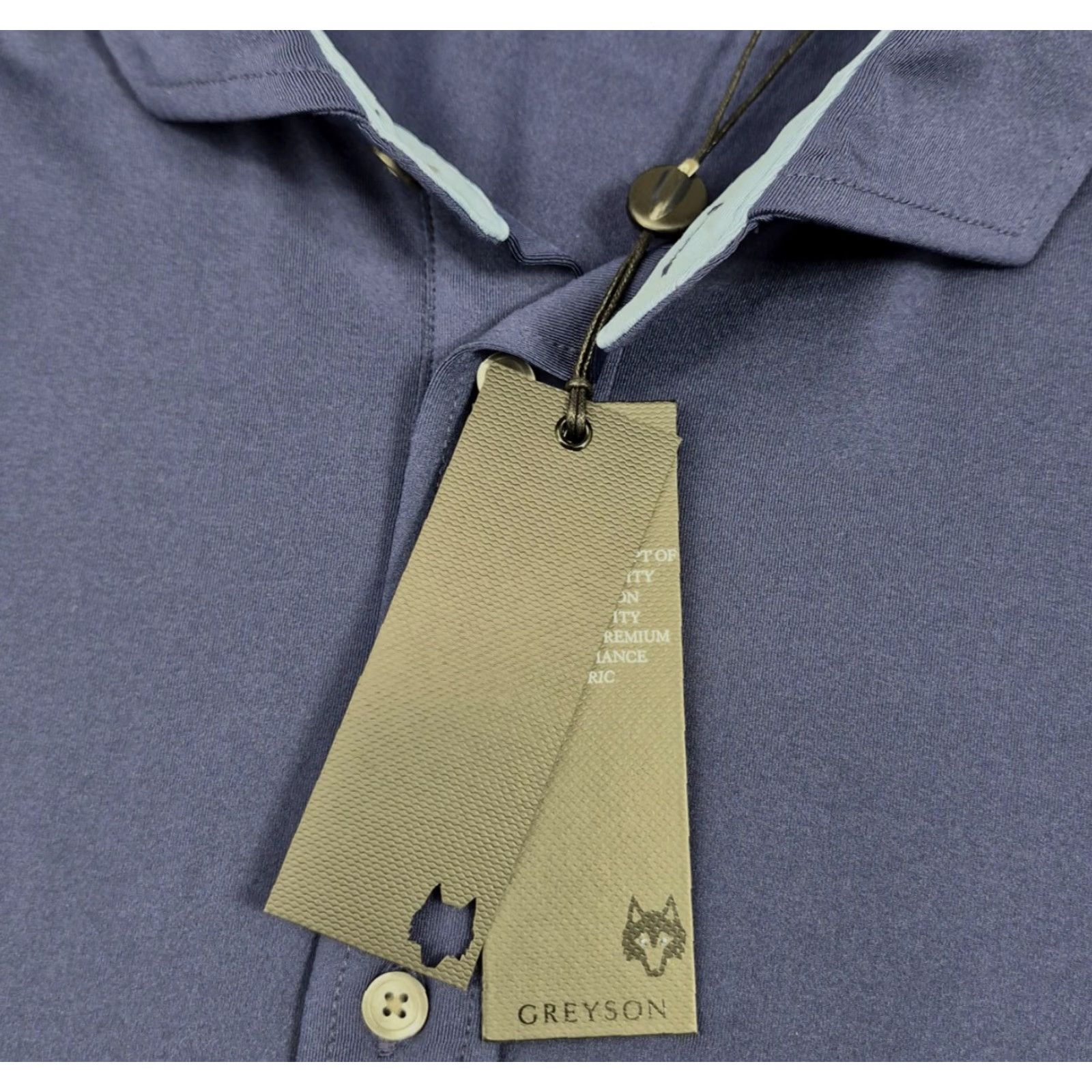 Vintage Greyson Tala Golf Polo Shirt Mens XL Blue Polo Short Sleeve Activewear Casual 7 abc Performance Stretch Tech Logo Embroidered Size US XL / EU 56 / 4 - 5 Thumbnail