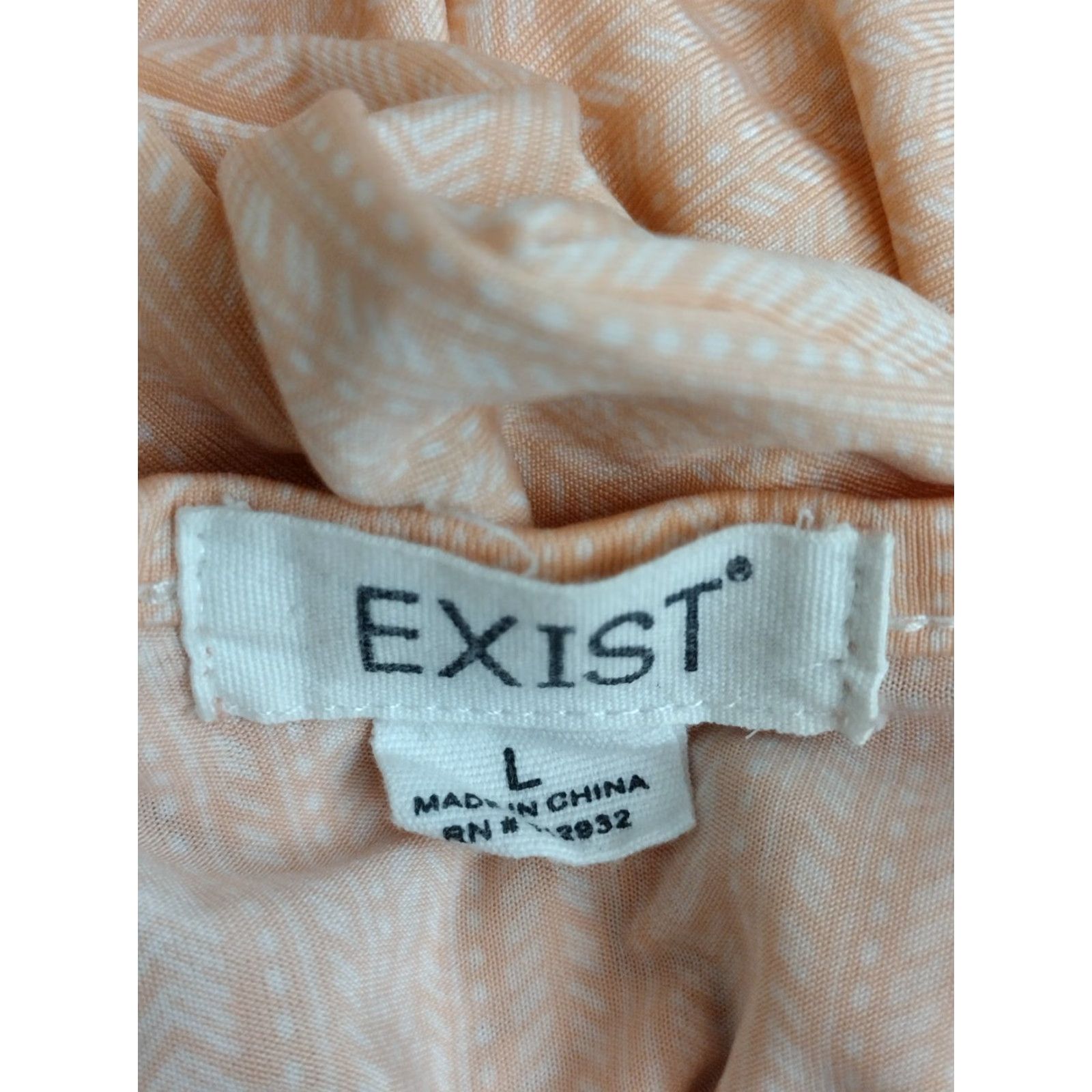 Vintage Exist Women's Jersey Sleeveless Maxi Dress L Peach/White Arrow Print Boho Dress Jersey Womens Maxi L Peach/White Arrow Print Boho Size L / US 10 / IT 46 - 6 Thumbnail