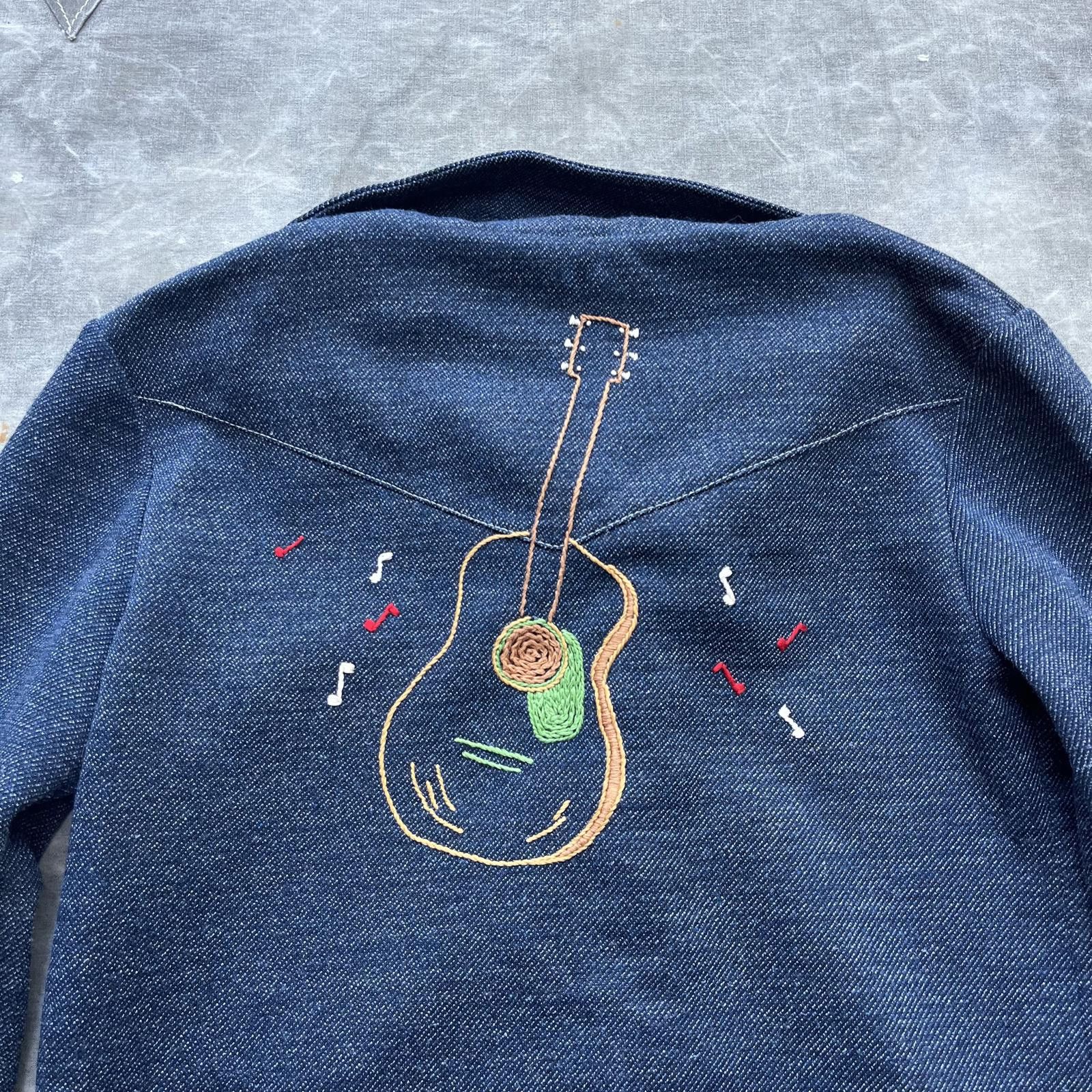 Vintage Vintage 70s Music Guitar Chain Stitch Button Down Shirt Size M / US 6-8 / IT 42-44 - 5 Thumbnail