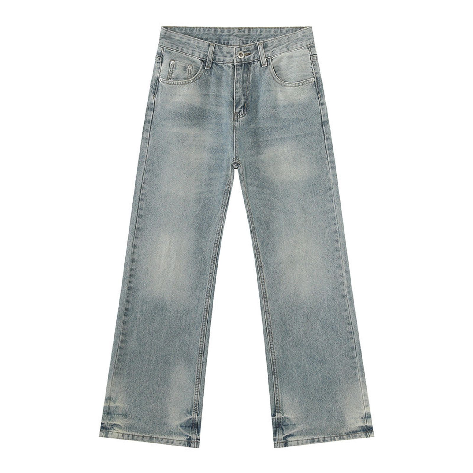 Vintage Light Blue Wide Leg Denim Jeans, Relaxed Fit Jeans Size US 32 / EU 48 - 7 Thumbnail