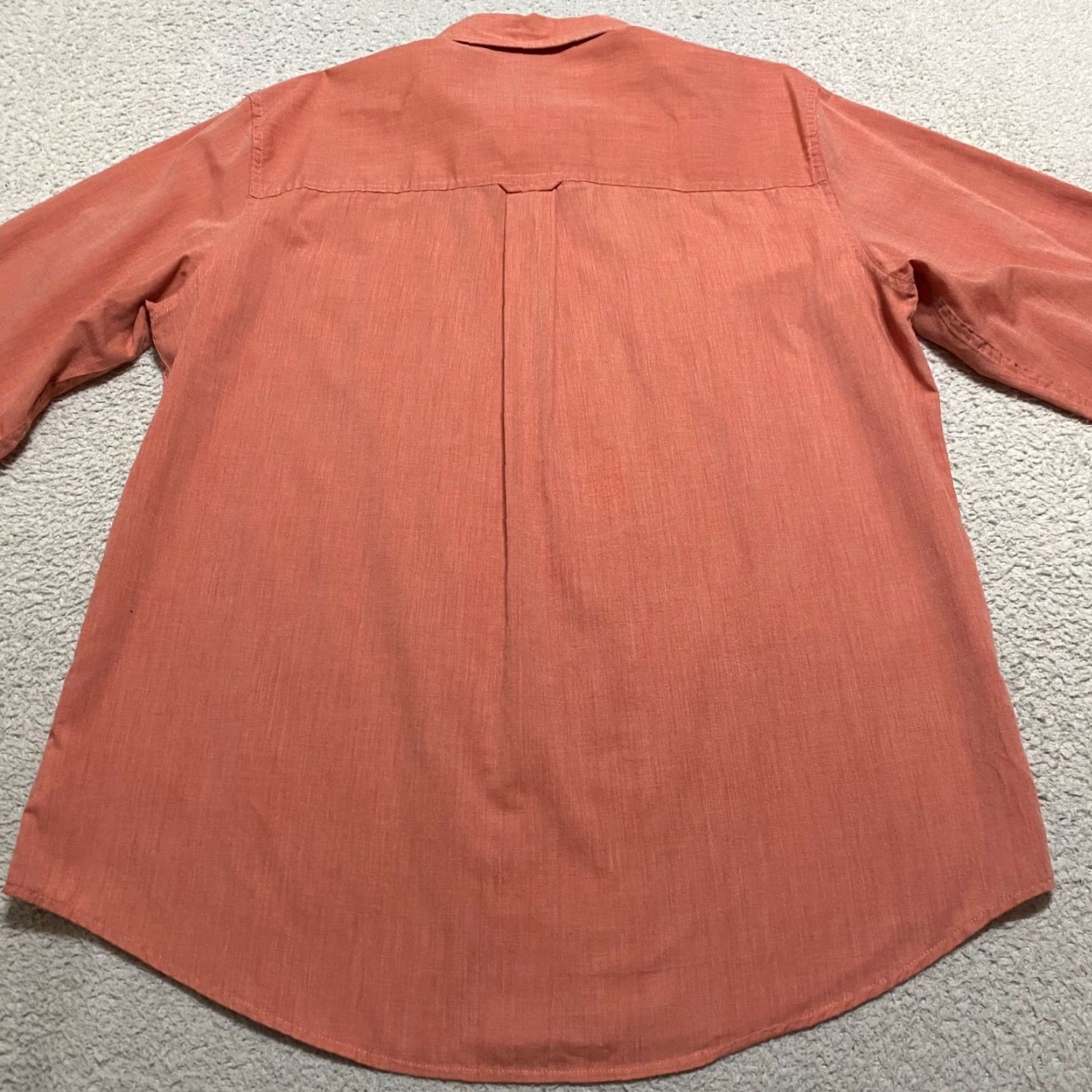 Chaps Ralph Lauren Chaps Mens Large Shirt Orange Long Sleeve Button-Down Easy Care Size US L / EU 52-54 / 3 - 6 Thumbnail