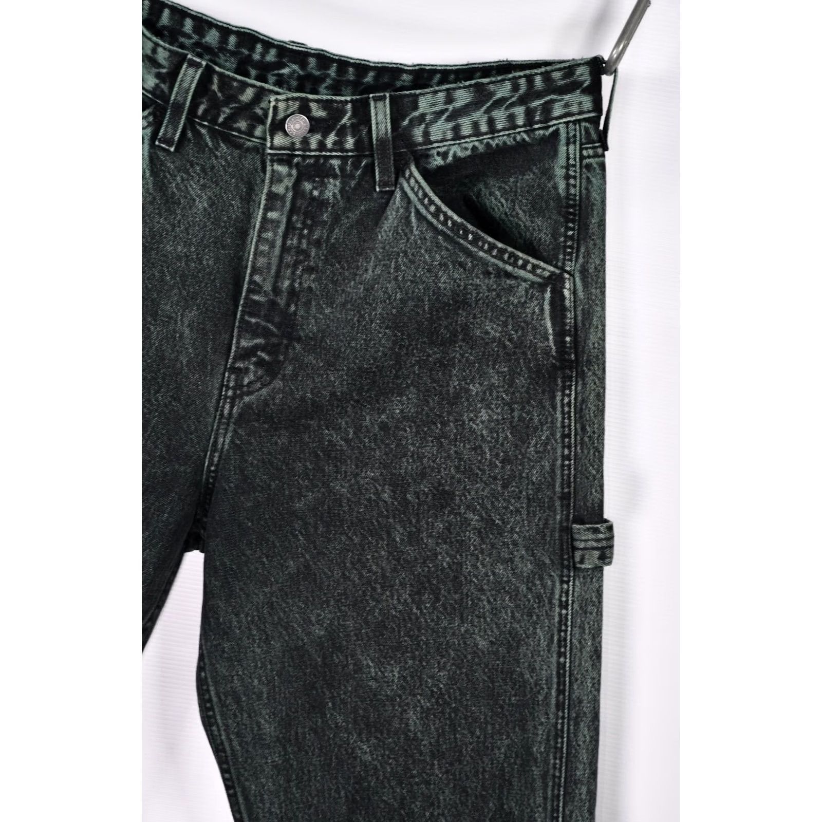 Levi's Levi's Carpenter Jeans Mens Green Denim Zip Front Regular Waist 34 L32 Inseam 31.10 inch Straight Style Vintage? No Size US 34 / EU 50 - 4 Thumbnail