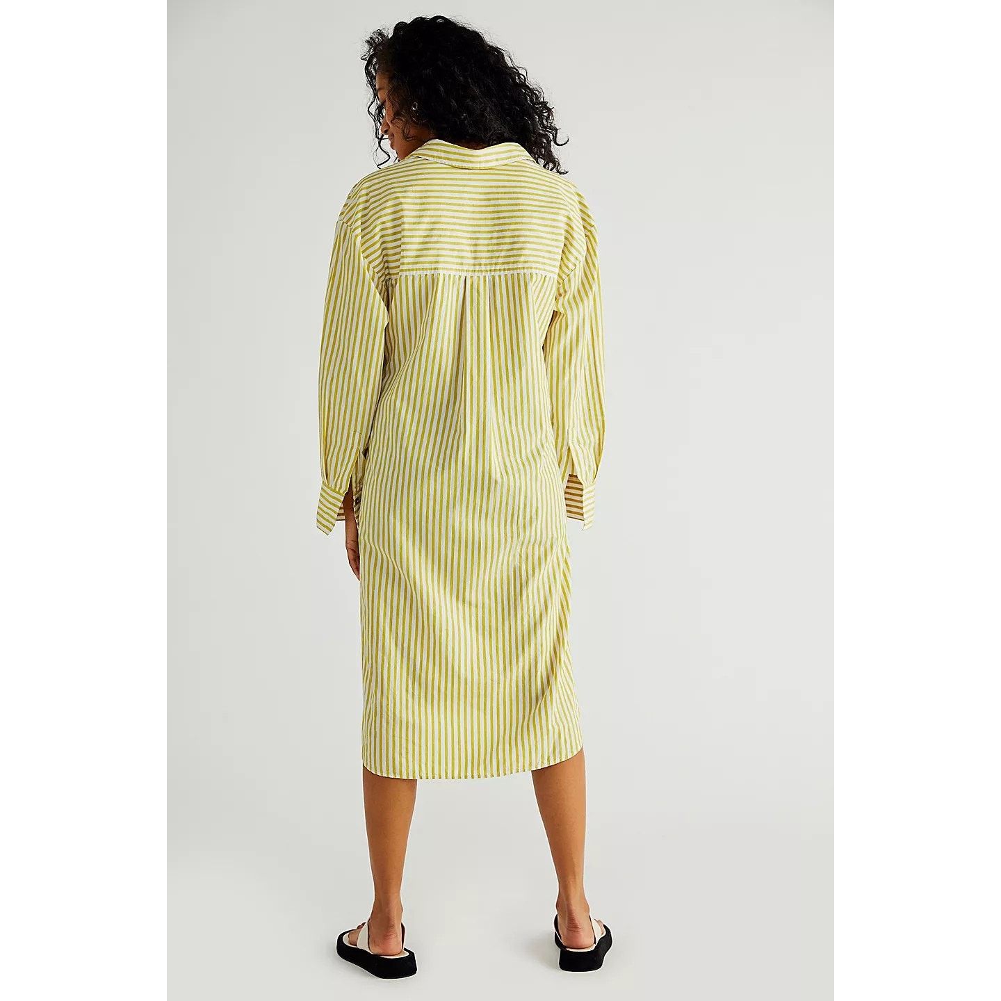 Free People New Free People Winona Wrap Shirt $78 SMALL Green Striped Size S / US 4 / IT 40 - 3 Thumbnail