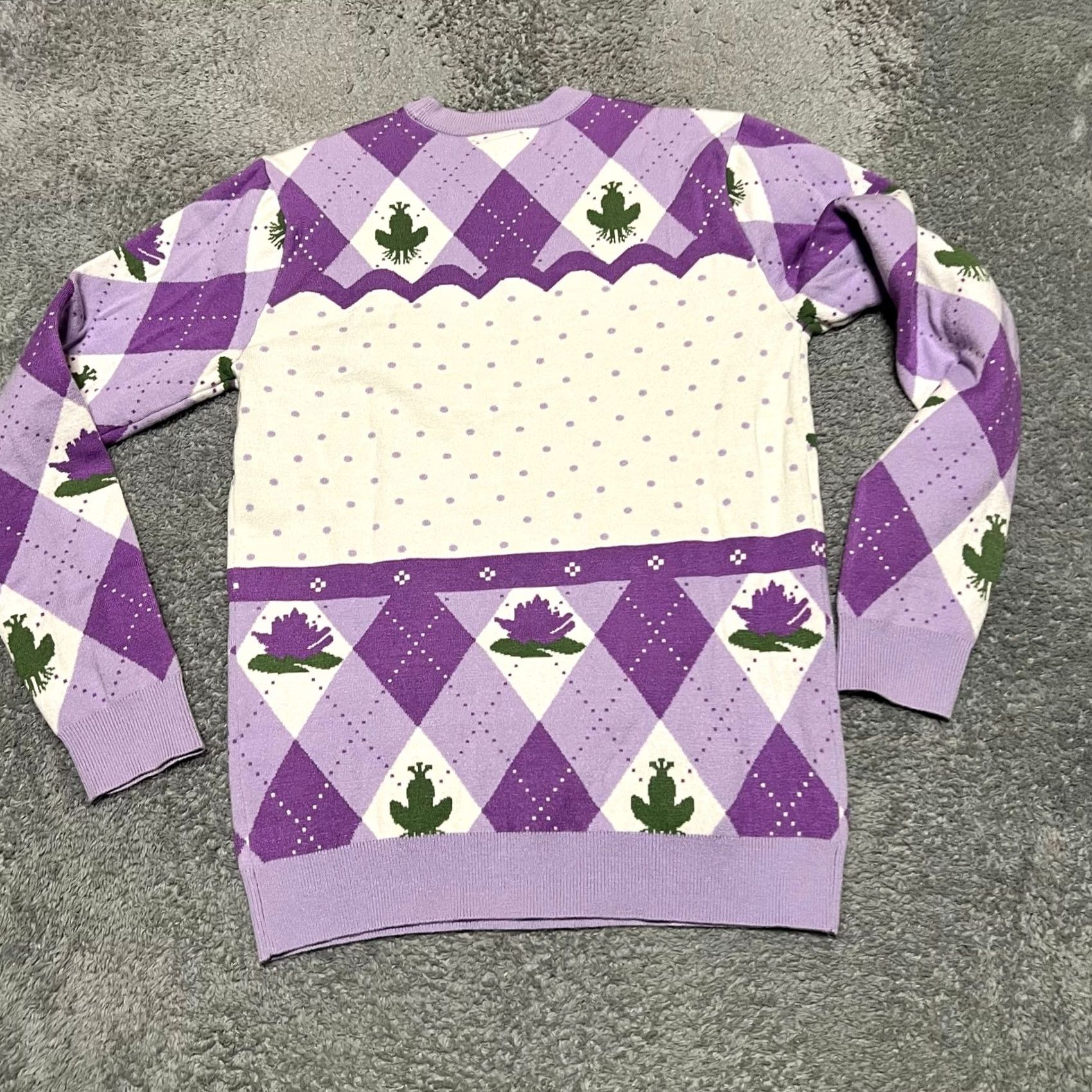 Disney Disney Princess Tiana Princess & the Frog Argyle Sweater Purple Womens XXS Size XXS / US 00 / IT 34 - 3 Thumbnail