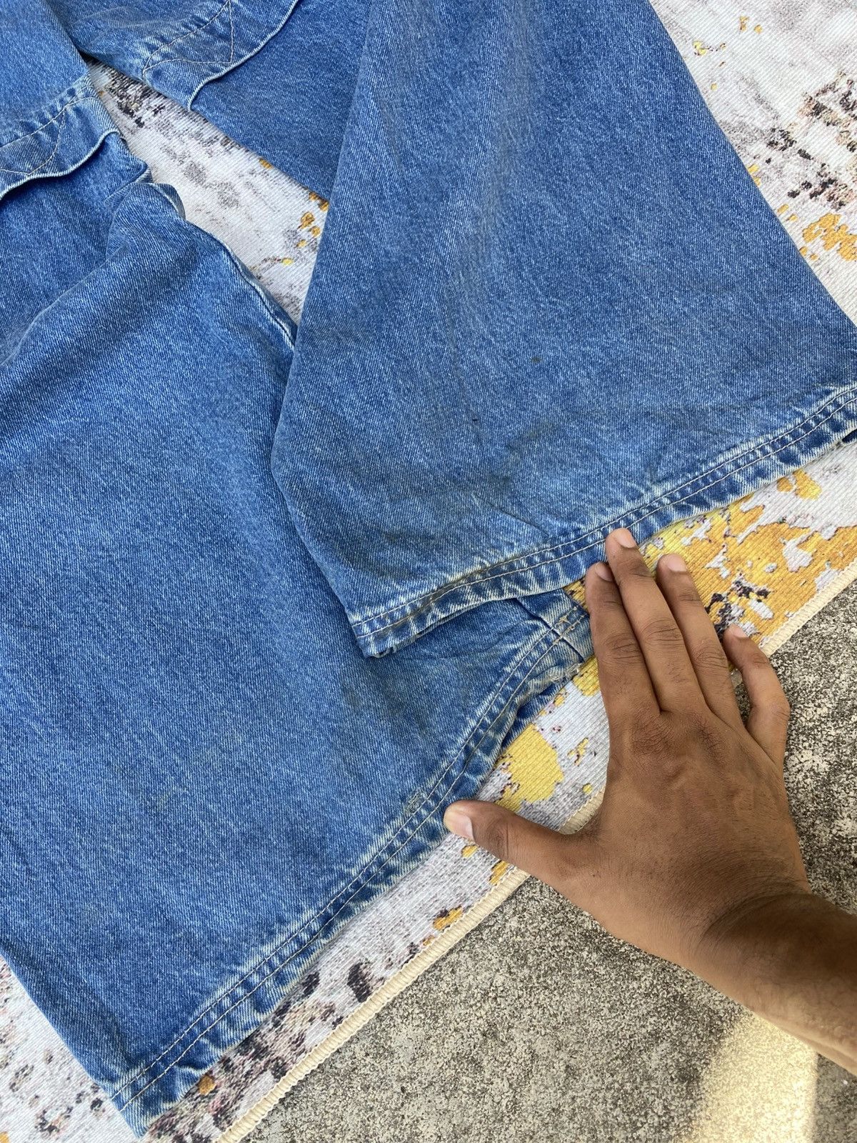 If Six Was Nine 🔥 Super Sick🔥 ZARA Baggy Denim Cargo Trousers Utility Pocket Size US 35 - 17 Thumbnail