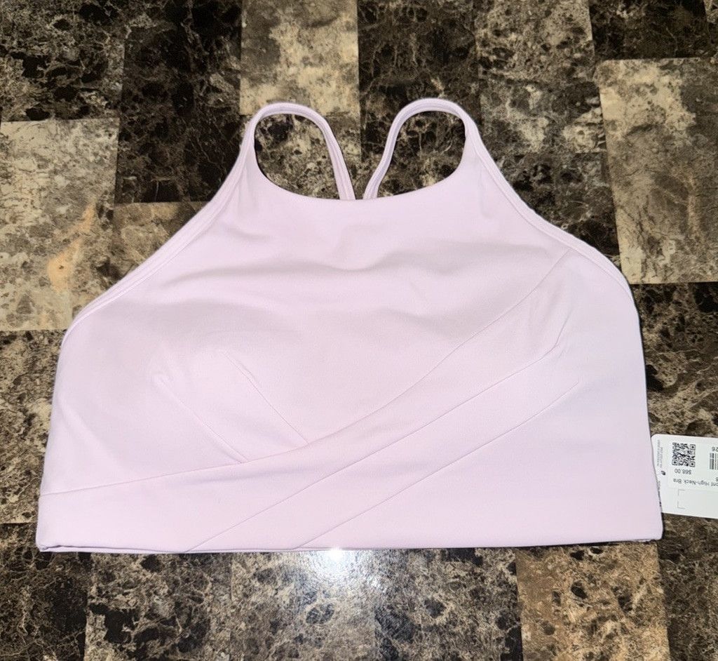 Lululemon LULULEMON FLOW Y WRAP FRONT HIGH NECK BRA PINK SIZE 4 NWT Size ONE SIZE - 1 Thumbnail