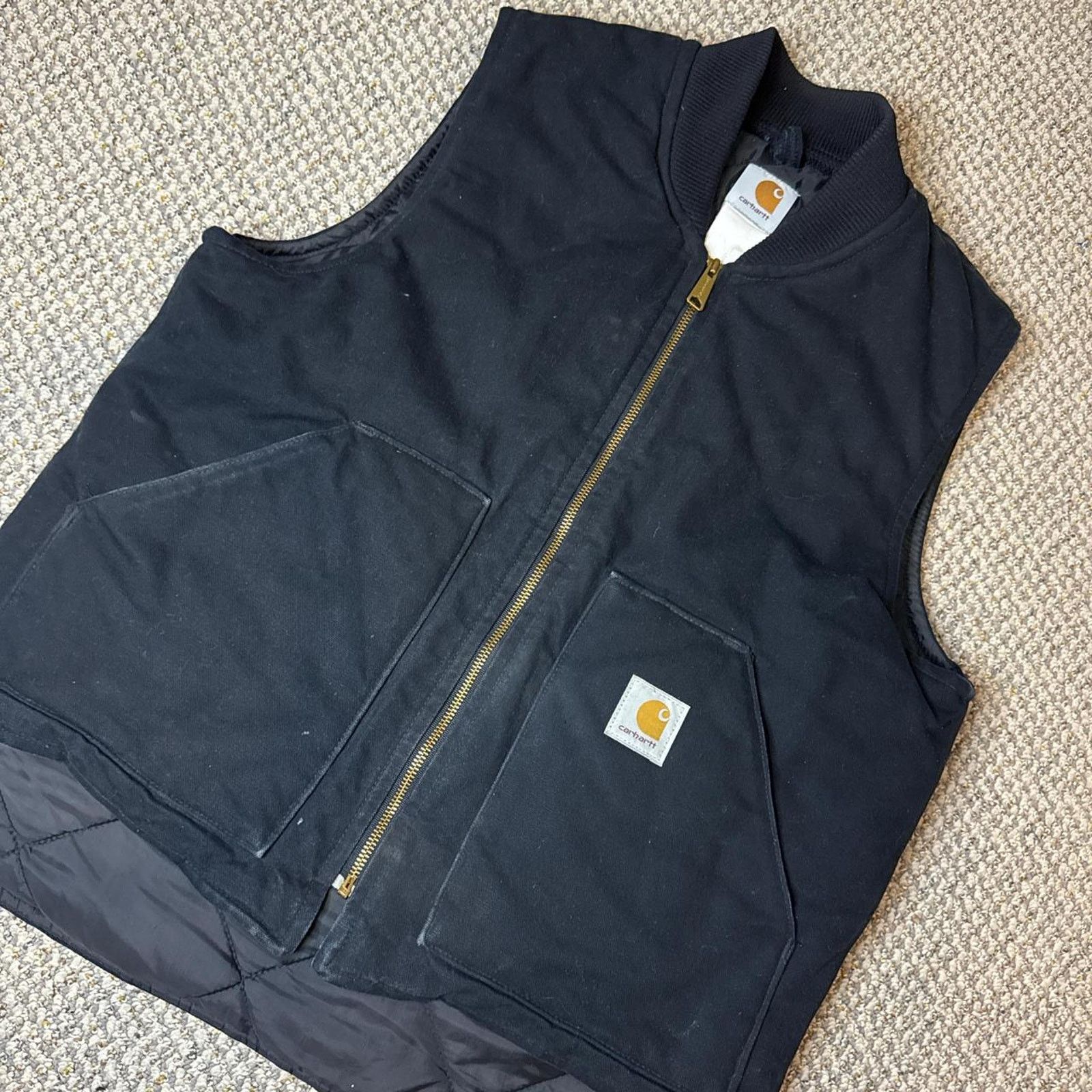 Carhartt Black vintage carharrt - duck arctic lined vest Size US L / EU 52-54 / 3 - 2 Thumbnail