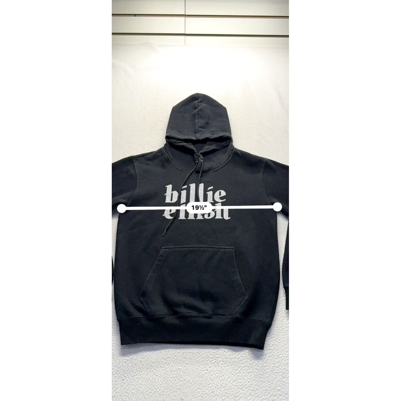 Vintage Billie Eilish Hoodie Unisex Adults M Black Fleece Lined Pullover Kangaroo Pocket Logo 90s? Size US M / EU 48-50 / 2 - 7 Thumbnail