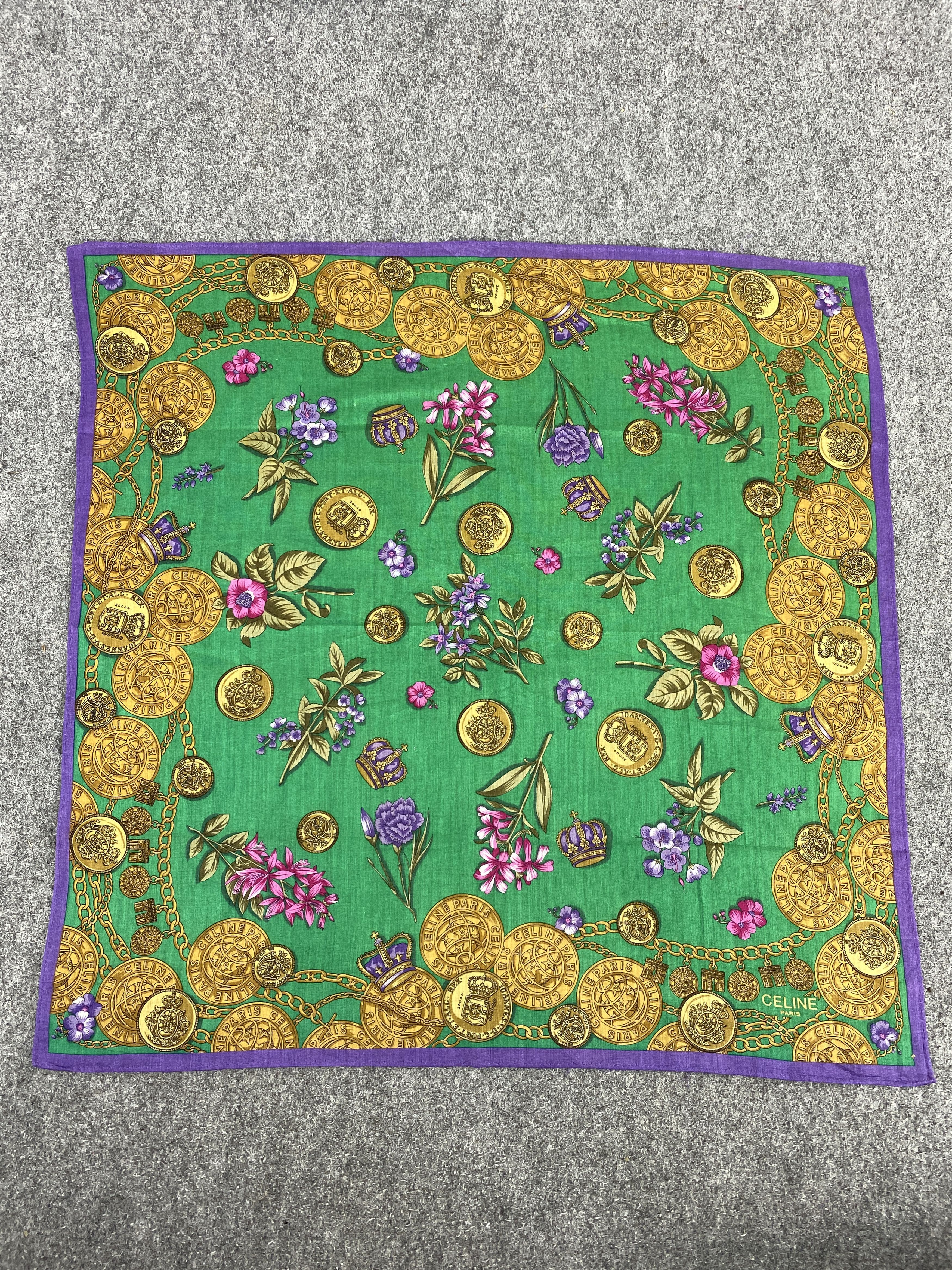 Celine Vintage Celine Handkerchief / Neckerchief KT0291 Size ONE SIZE - 4 Thumbnail