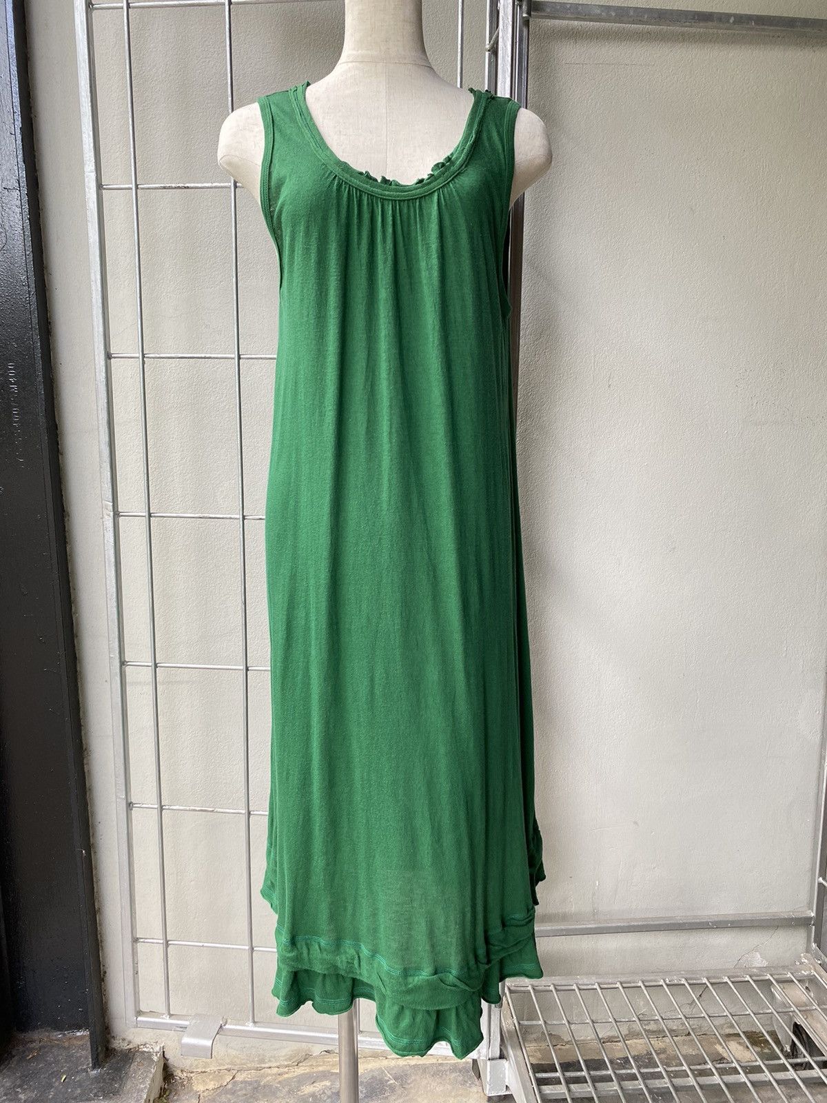 Zucca ZUCCA Green Layered-Hem Maxi Dress. Size M / US 6-8 / IT 42-44 - 1 Thumbnail