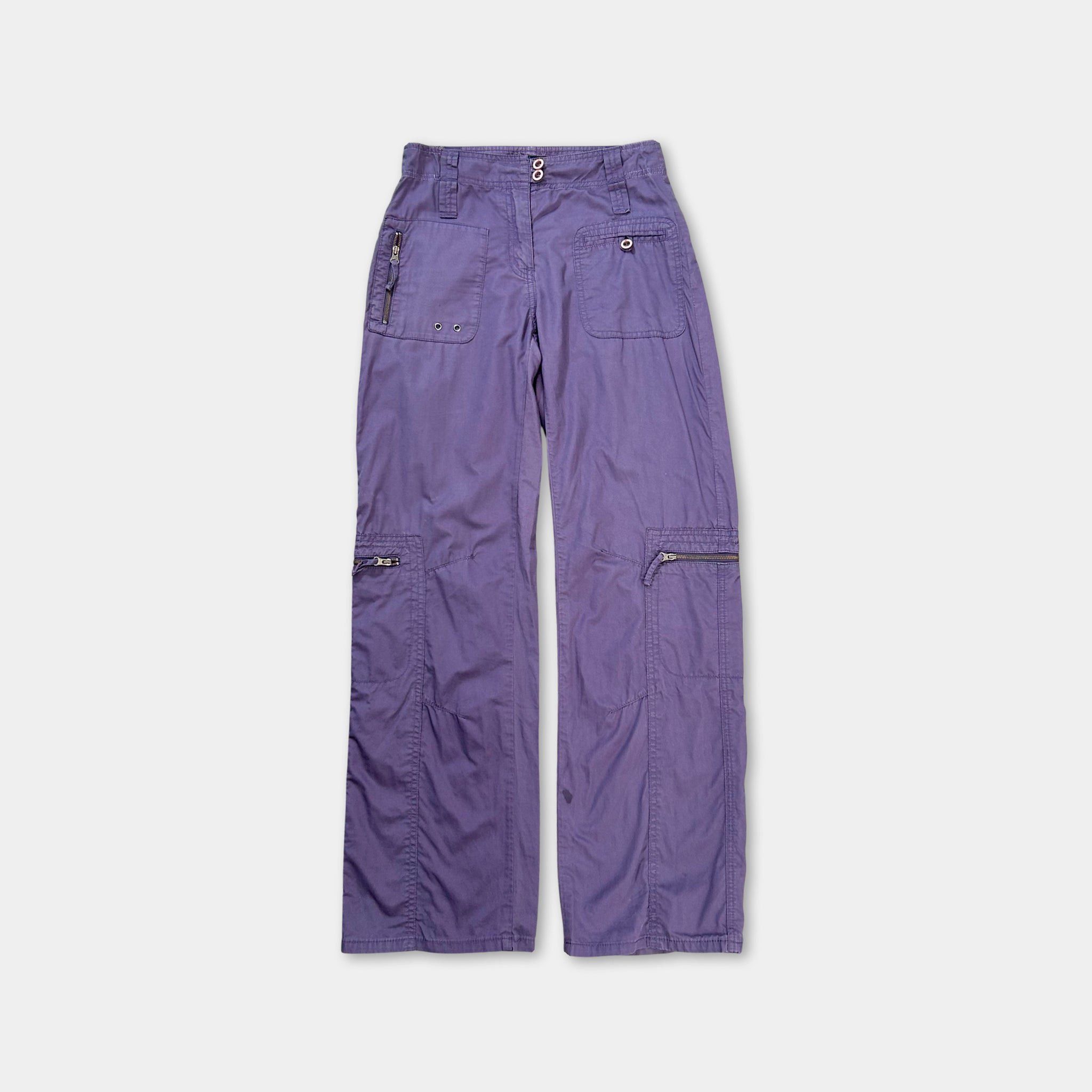 Armani Armani Jeans 2000's Cargo Purple Pants Size US 29 - 1 Thumbnail