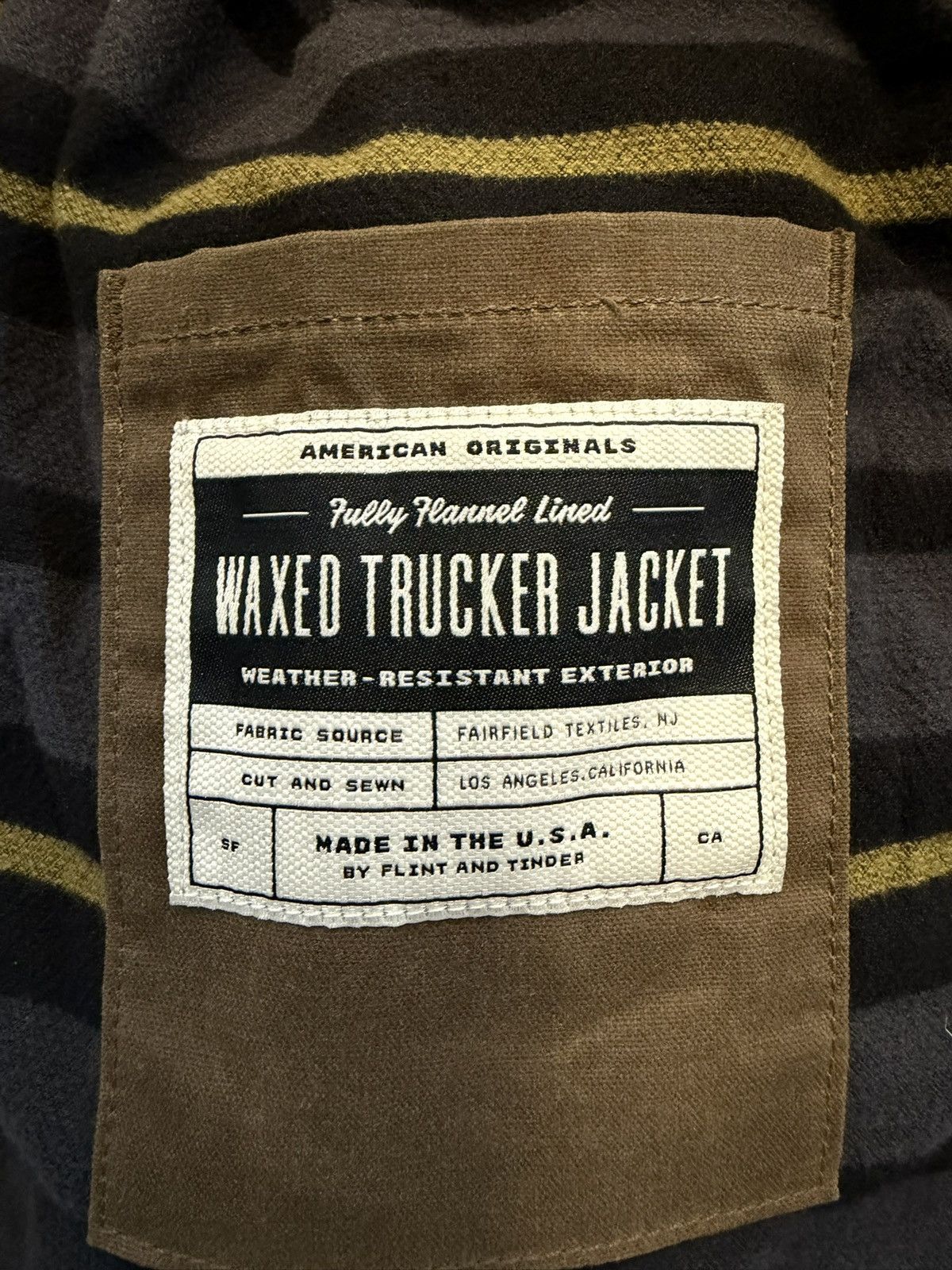 Flint And Tinder Flint and Tinder Waxed Trucker Jacket Made In USA Size US XL / EU 56 / 4 - 4 Thumbnail