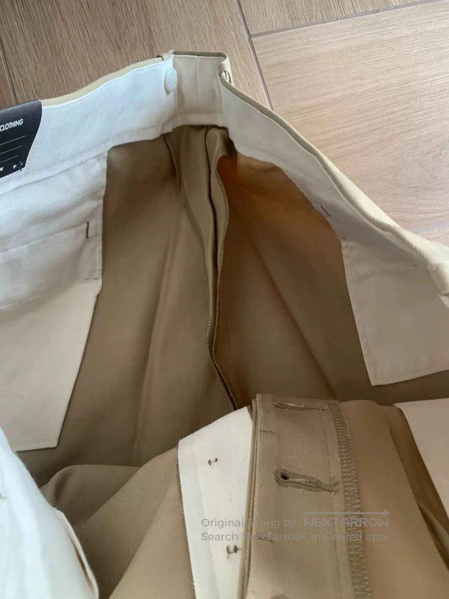 Japanese Brand beige wide. Size US 34 / EU 50 - 3 Thumbnail