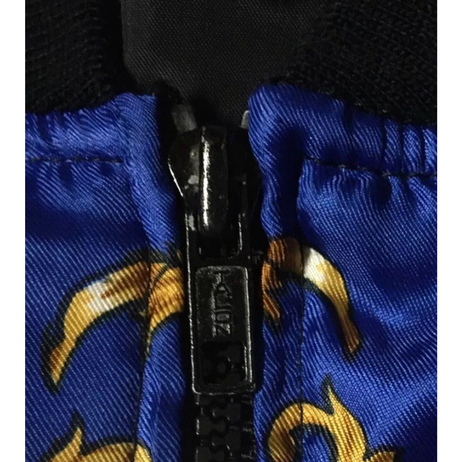 Vintage VINTAGE Baroque Bomber Jacket L Women Blue 80s 90s Talon Zipper Abstract Art Designer Horses Grunge OP Size L / US 10 / IT 46 - 3 Thumbnail