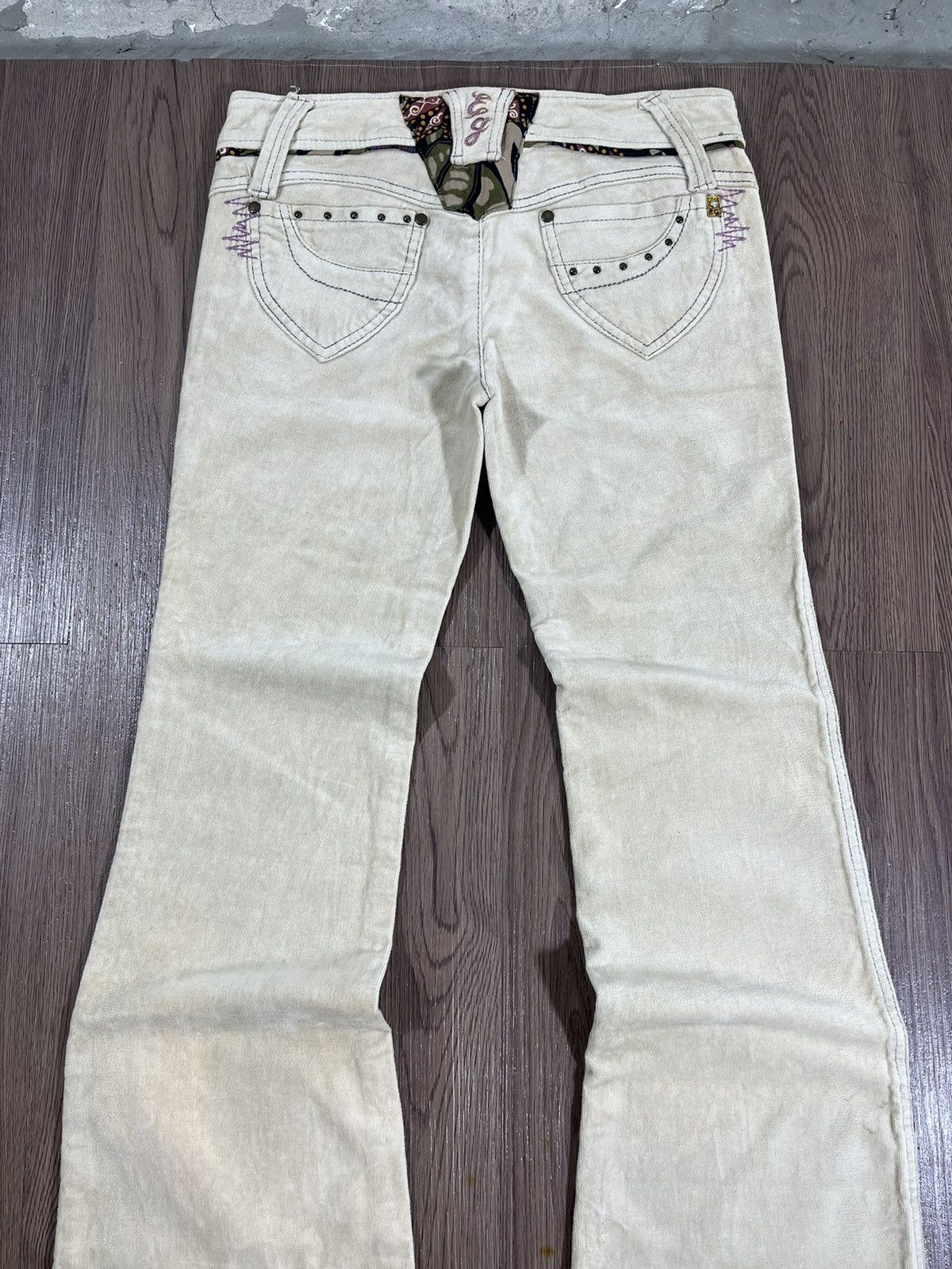 EGOIST EGOIST Y2K Oriental Corduroy Bootcut Flared Pants Size US 31 - 4 Thumbnail