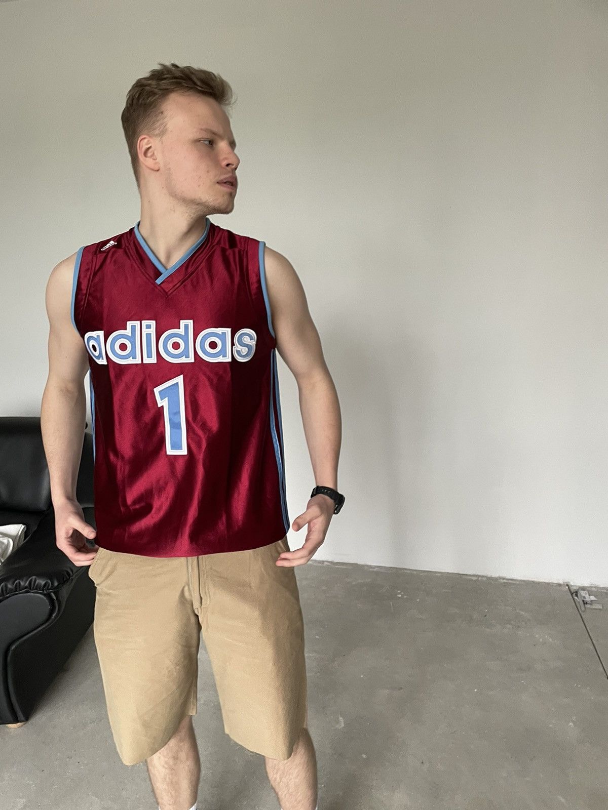 Adidas × Vintage Y2K Adidas 1 Jersey Kanye West style❤️ Size US S / EU 44-46 / 1 - 8 Thumbnail