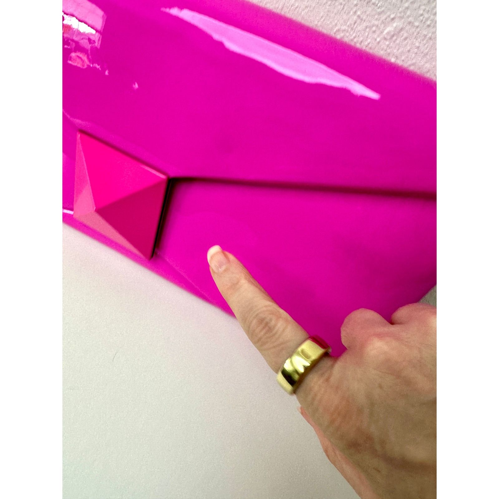 Valentino Valentino Hot Pink Patent Leather Large Envelope Clutch Size ONE SIZE - 5 Thumbnail