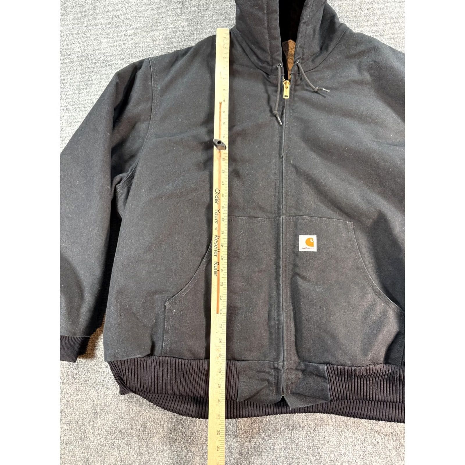 Carhartt VINTAGE Carhartt Jacket Mens 3XL Black J140 Hooded Quilted Lined Made in USA Size US XXL / EU 58 / 5 - 5 Thumbnail