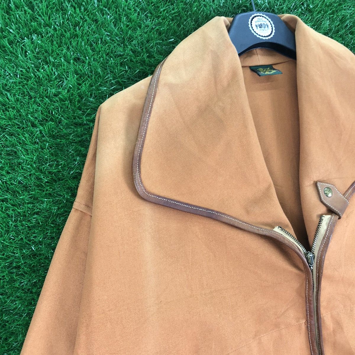 Il Bisonte Vintage IL Bisonte Zipper Jacket Duck Canvas Leather Size US S / EU 44-46 / 1 - 2 Thumbnail