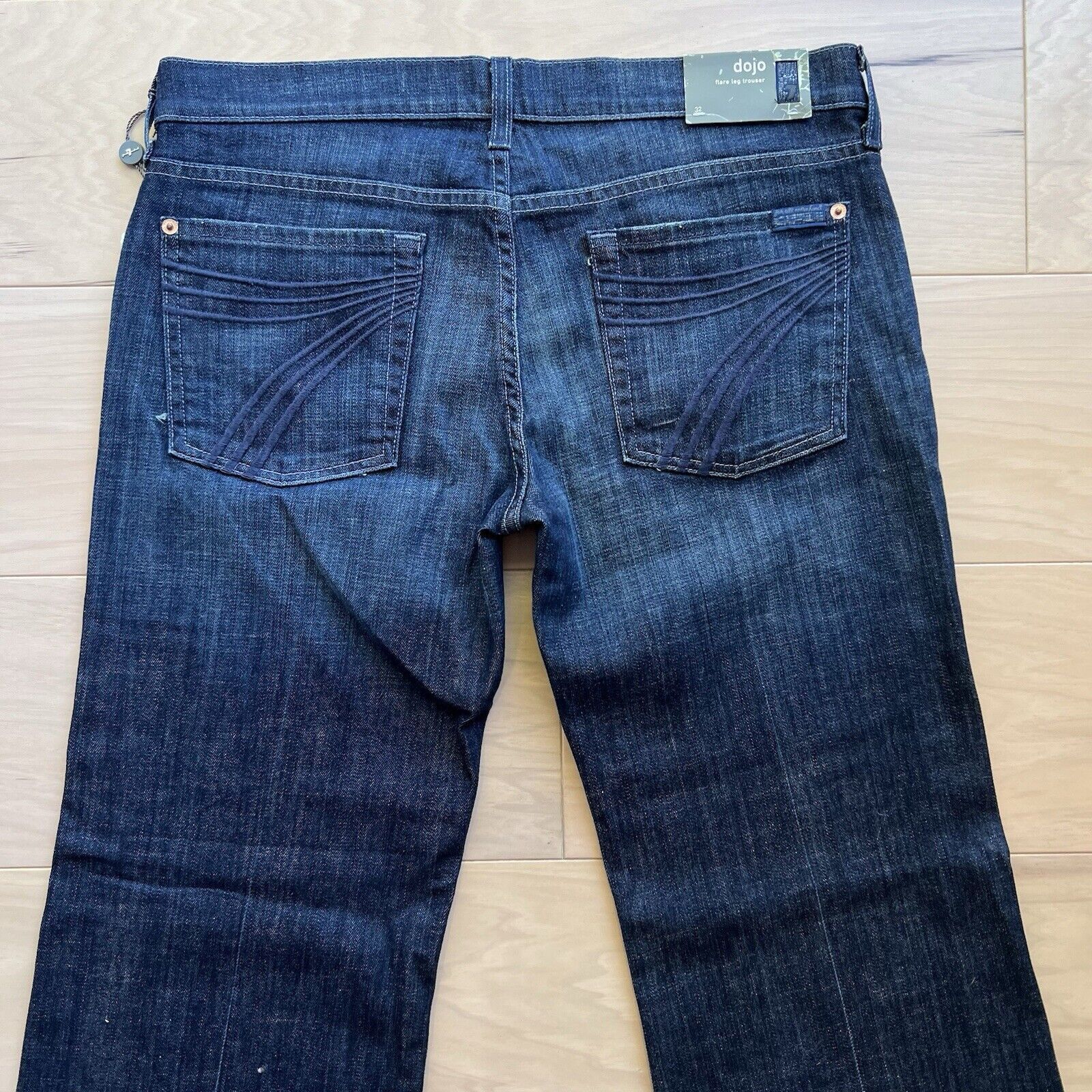 7 For All Mankind 7 Seven for all Mankind Dojo Jeans Women's 34 Blue Dark Wash Size 34" / US 12 / IT 48 - 9 Thumbnail