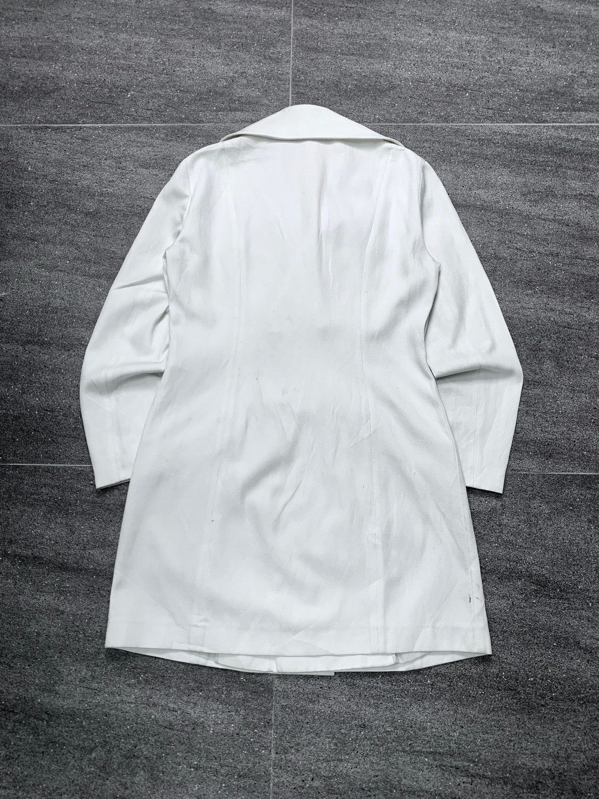 Jil Sander × Raf Simons 2000s Linen Blend Double Breasted Coat Size XS / US 0-2 / IT 36-38 - 7 Thumbnail