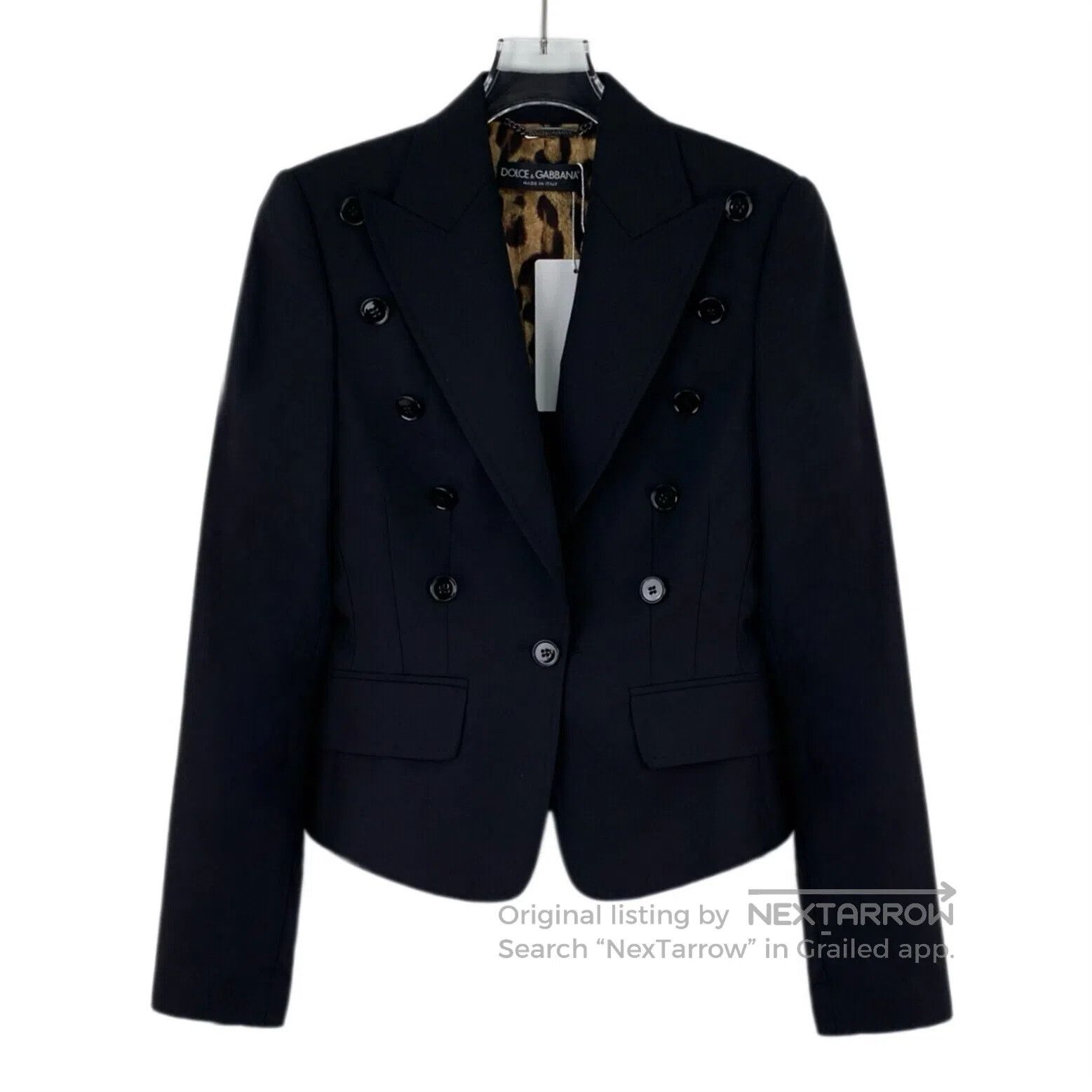 Dolce & Gabbana Dolce Gabbana Black wool collar button design long-sleeved Size XS / US 0-2 / IT 36-38 - 1 Thumbnail