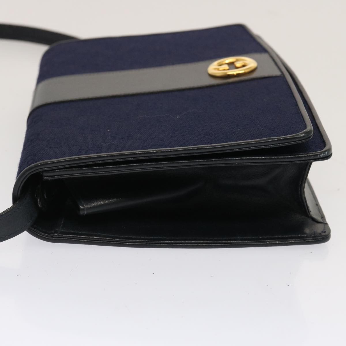 Gucci GUCCI GG Canvas Shoulder Bag Navy Black Size ONE SIZE - 5 Thumbnail