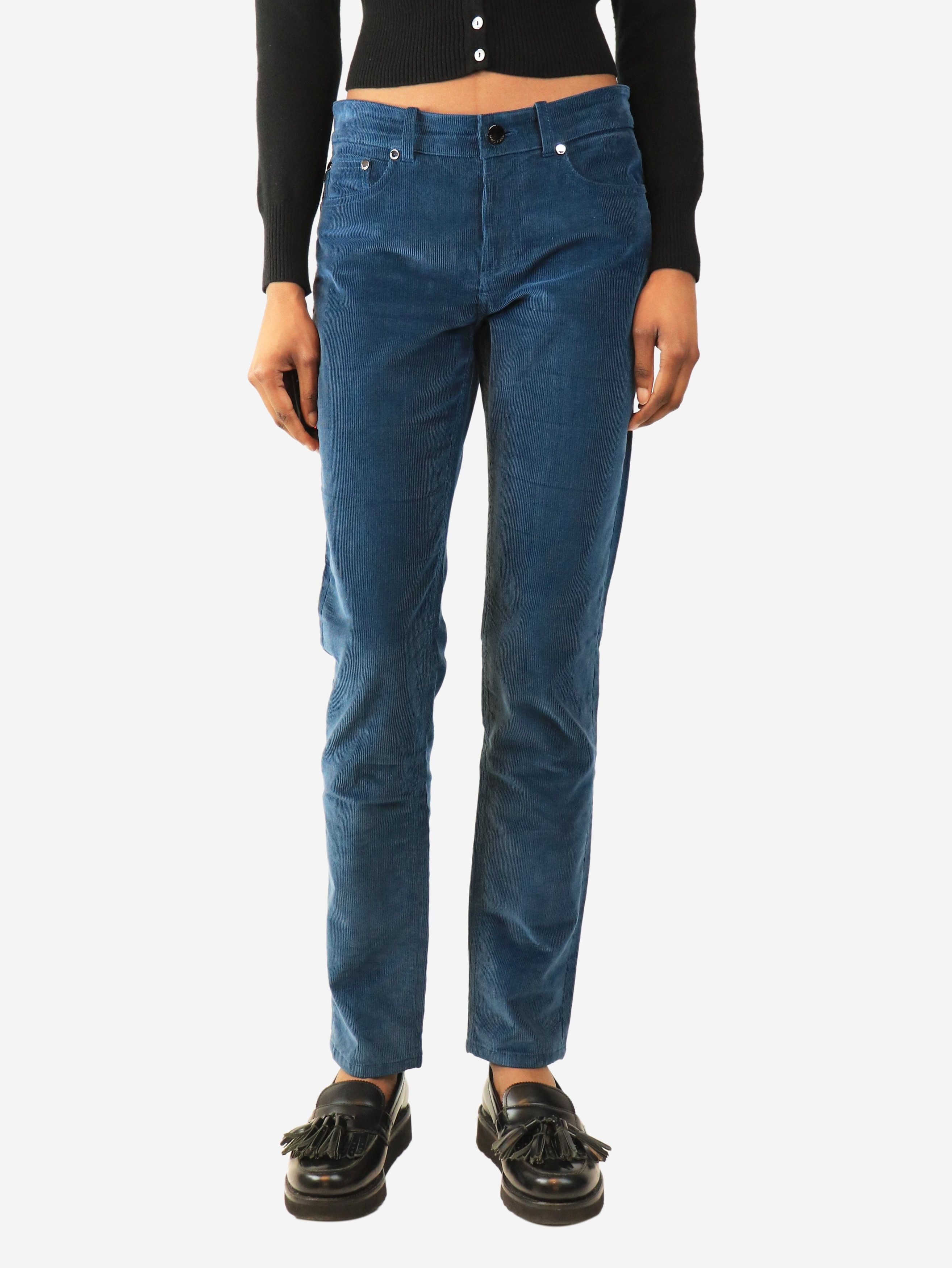 Other Blue slim leg cord trousers - UK 10 Size 28" / US 6 / IT 42 - 1 Thumbnail