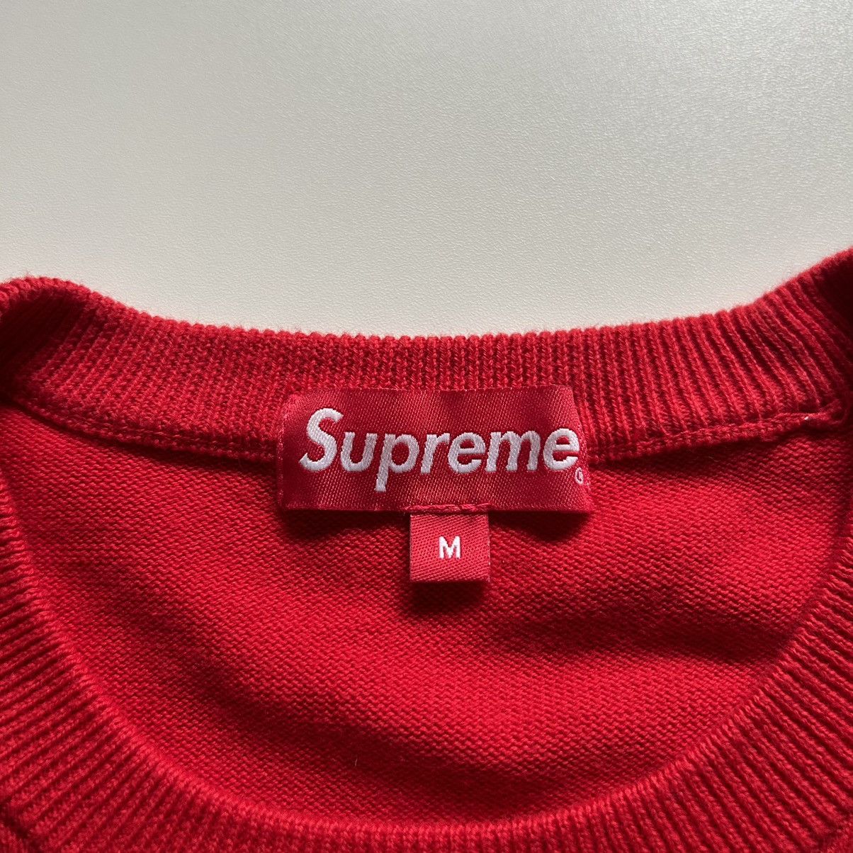Supreme Supreme Logo Stripe Knit Top Red Men’s Medium Rare Size US M / EU 48-50 / 2 - 3 Thumbnail