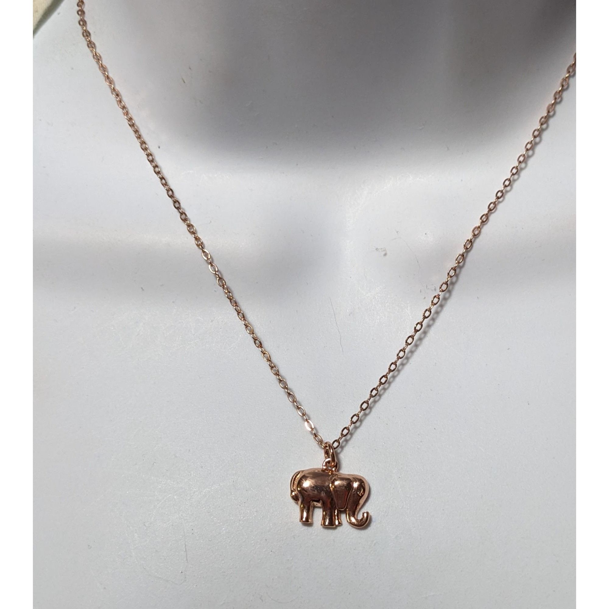 Other Minimalist Rose Gold Tone Elephant Pendant Necklace Size ONE SIZE - 4 Thumbnail