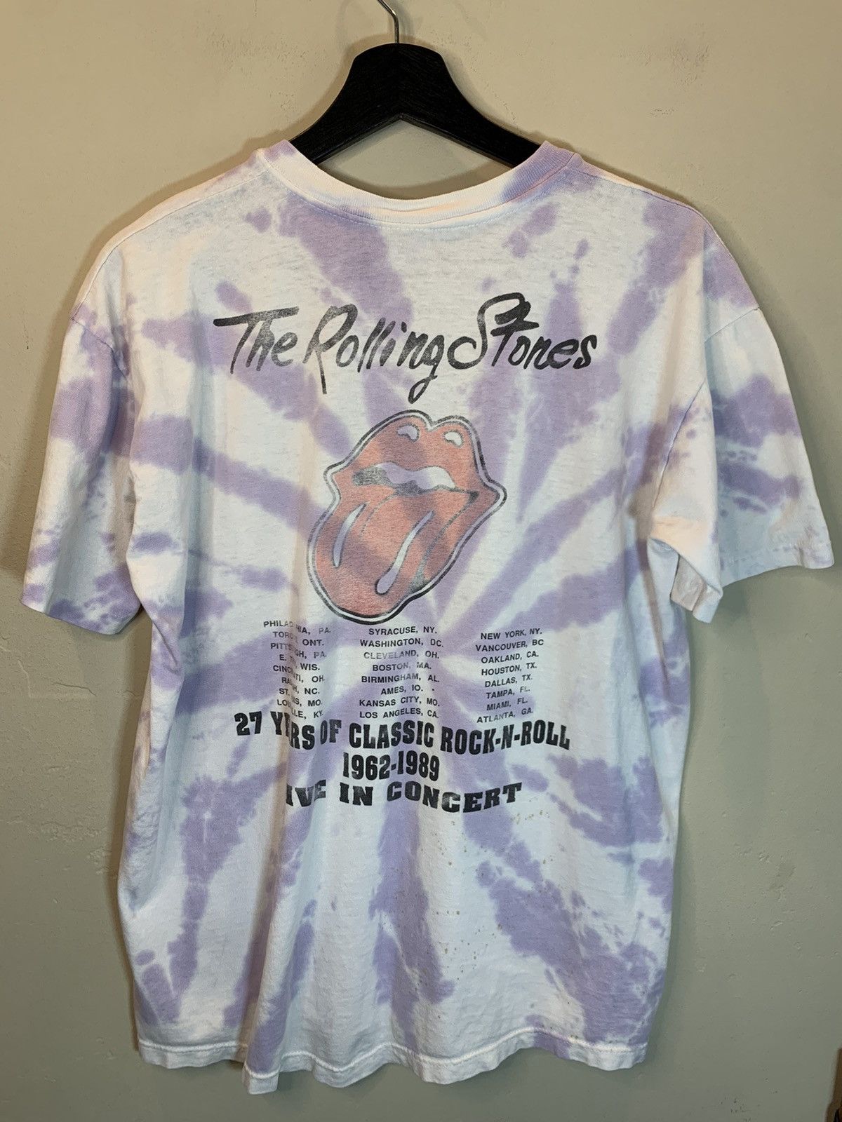 Band Tees *RARE* Vintage 80’s Rolling Stones Steel Wheels Tour T-Shirt Size US L / EU 52-54 / 3 - 2 Thumbnail
