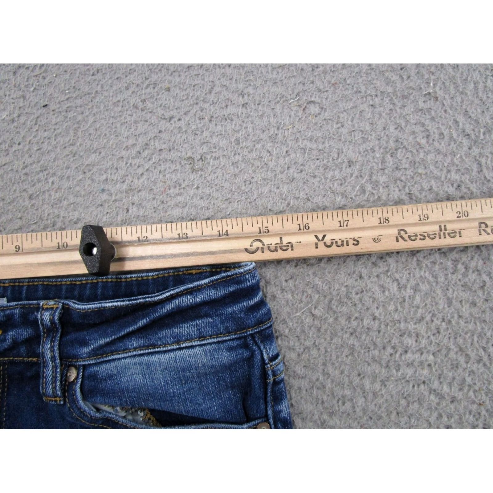Vintage Kancan Maurices Womens High Rise Blue Stretch Denim Skinny Jeans Womens Size 29 Regular 5-Pocket Design XS? No—Oops Size 29" - 6 Thumbnail