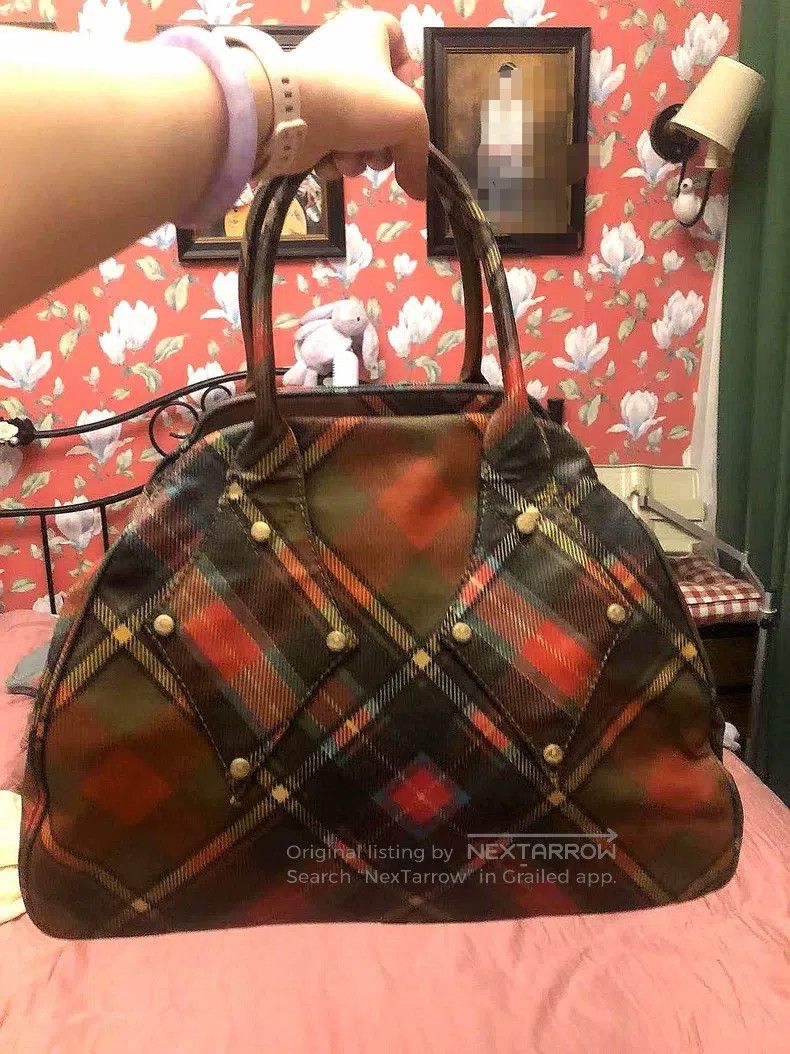 Vivienne Westwood Vivienne Westwood size os Classic red checkered bowling bag Size ONE SIZE - 2 Thumbnail
