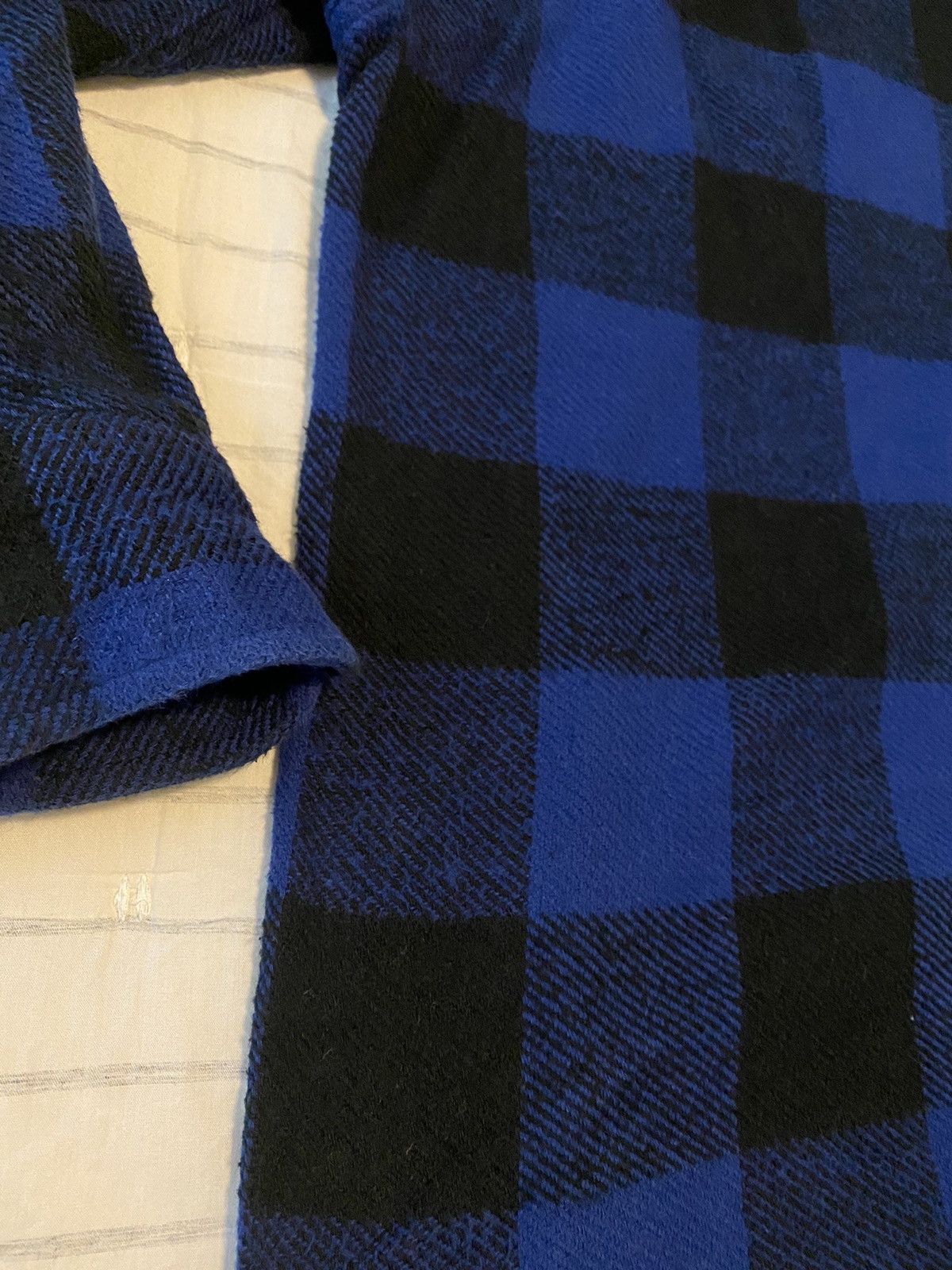 Wacko Maria Wacko Maria Blue/Black Flannel Check Shirt XXL Size US XXL / EU 58 / 5 - 16 Thumbnail