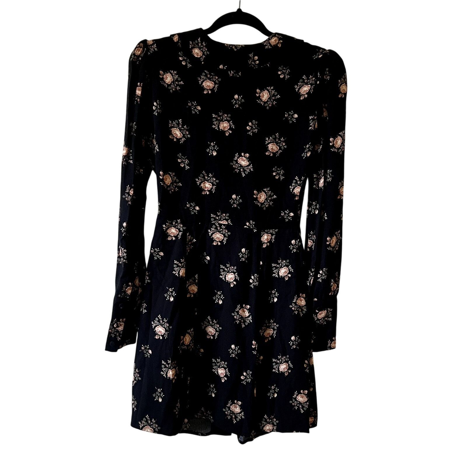 Reformation Martha Dress In Visalia Floral black size D1